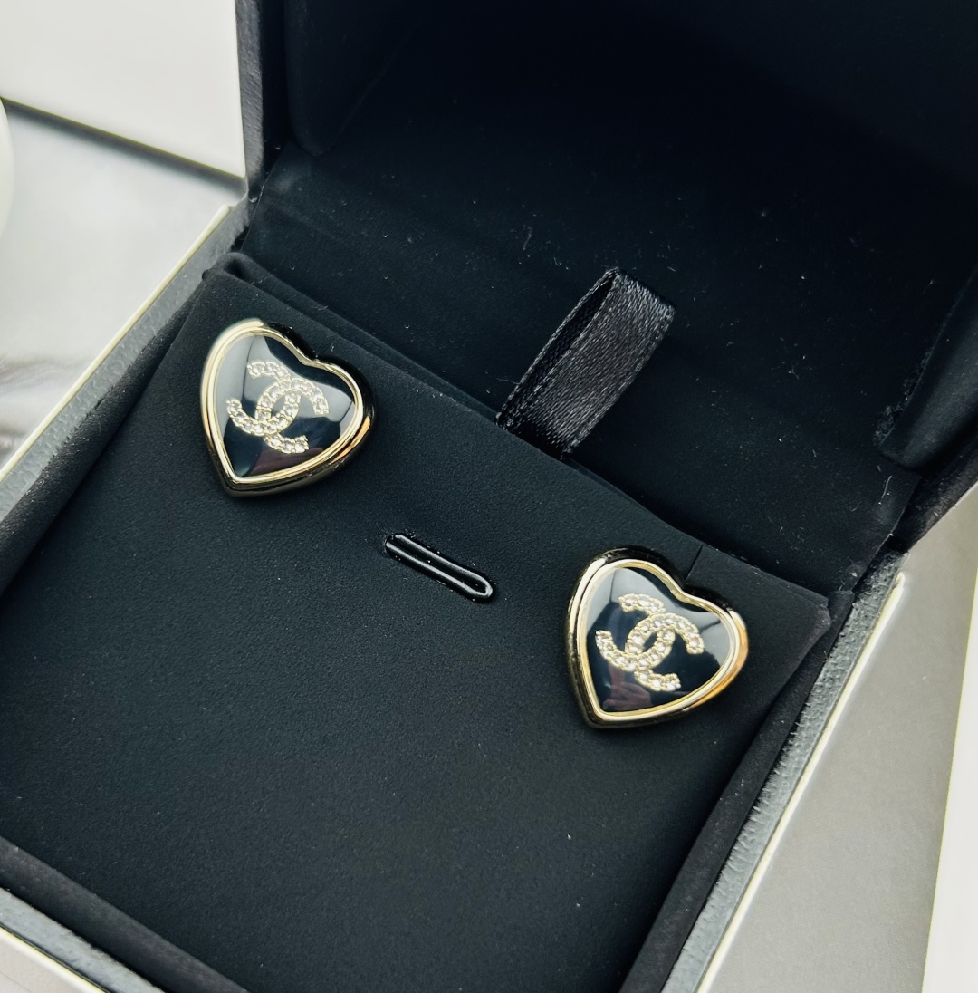 Chanel Heart-Shaped Earrings
