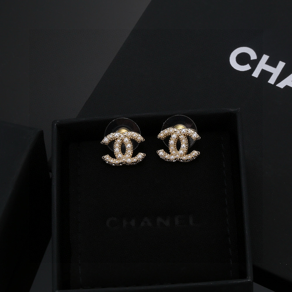 Classic Chanel stud earrings