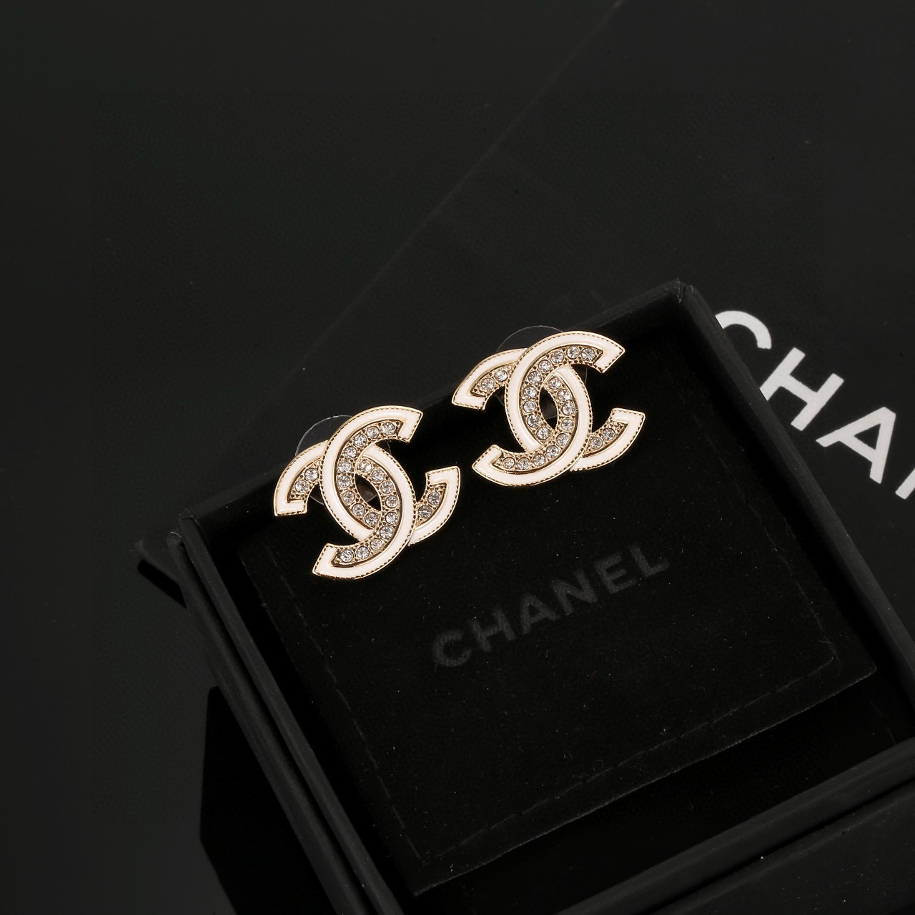 Chanel's classic Double C stud earrings