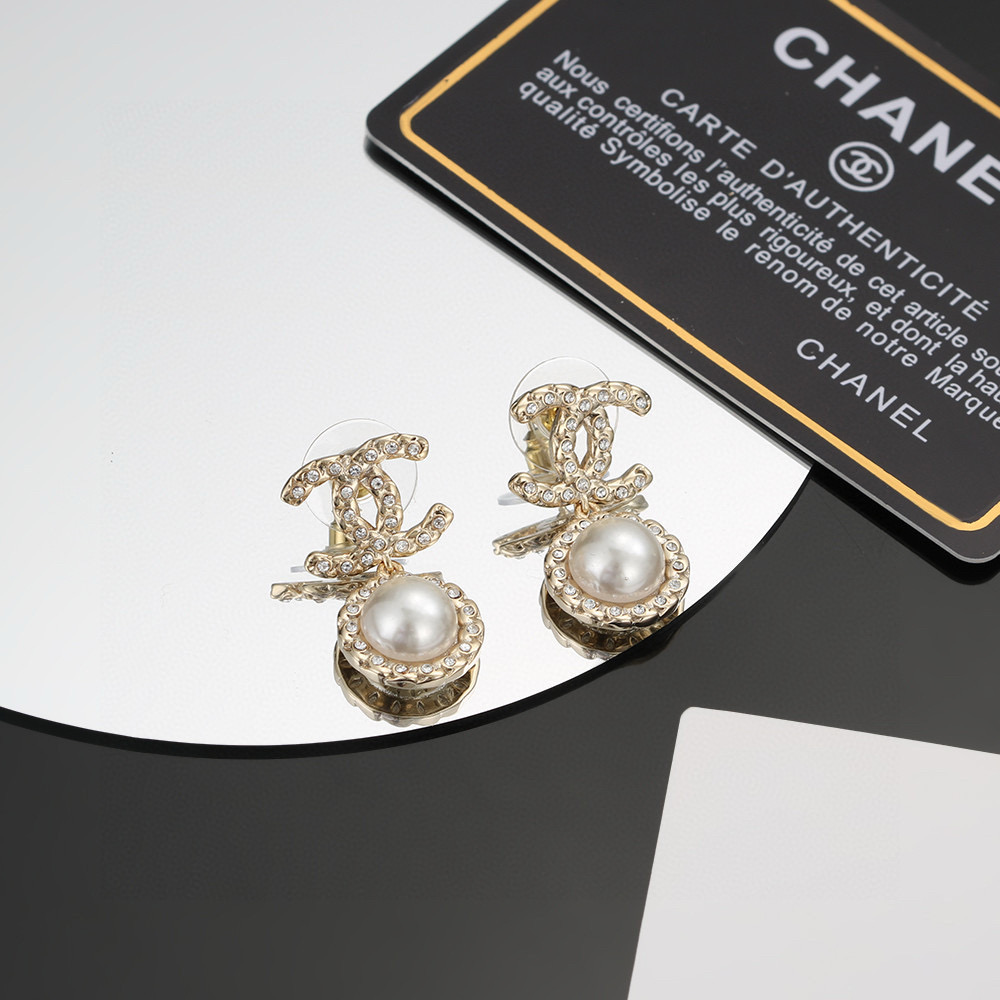 Chanel Pearl Stud Earrings