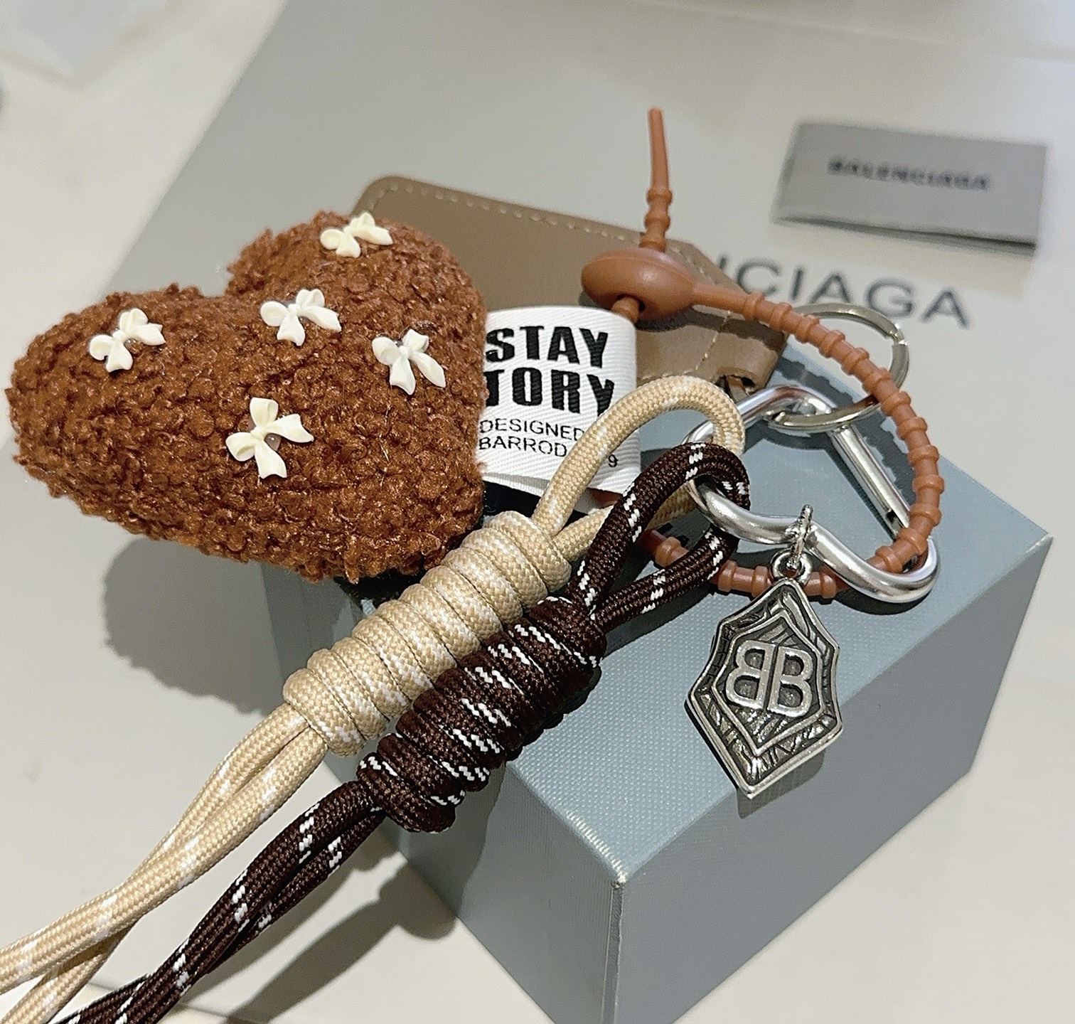 Balenciaga bag charm keychain