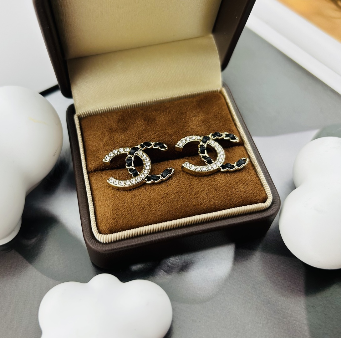 Chanel patchwork earrings