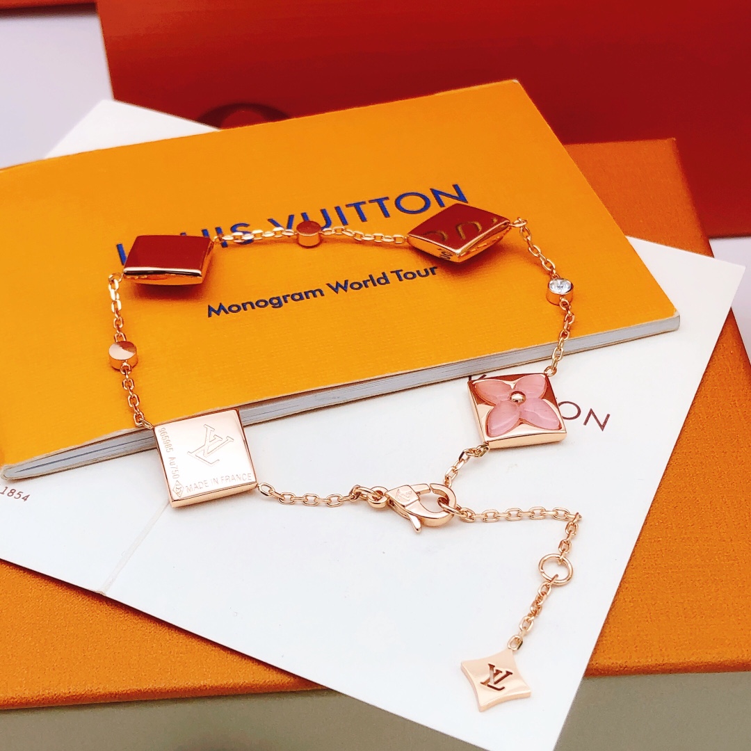 LV new rose gold pink mother-of-pearl bracelet