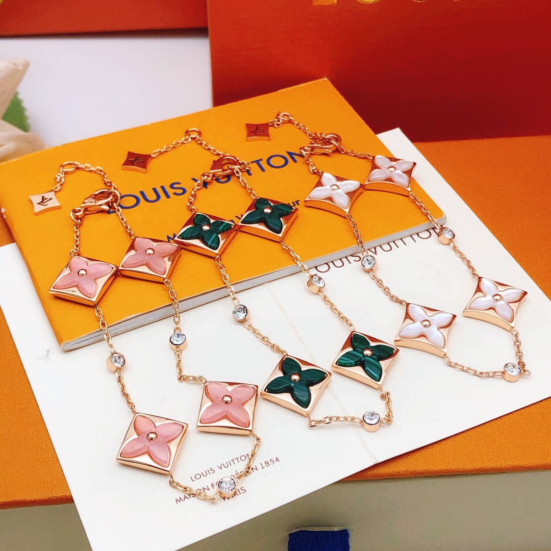 LV new rose gold pink mother-of-pearl bracelet