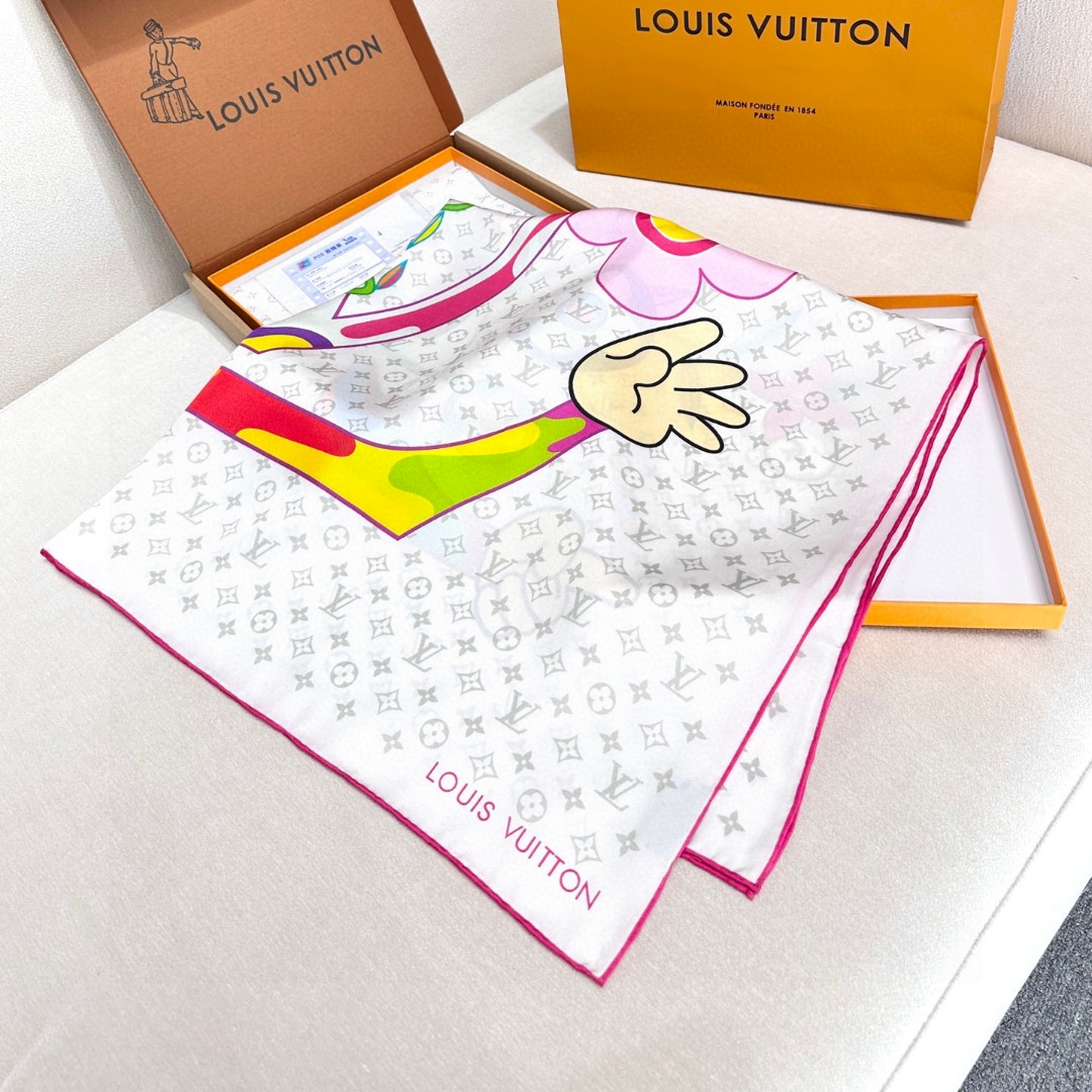 LV x TM SUPERFLAT 90 Square Scarf
