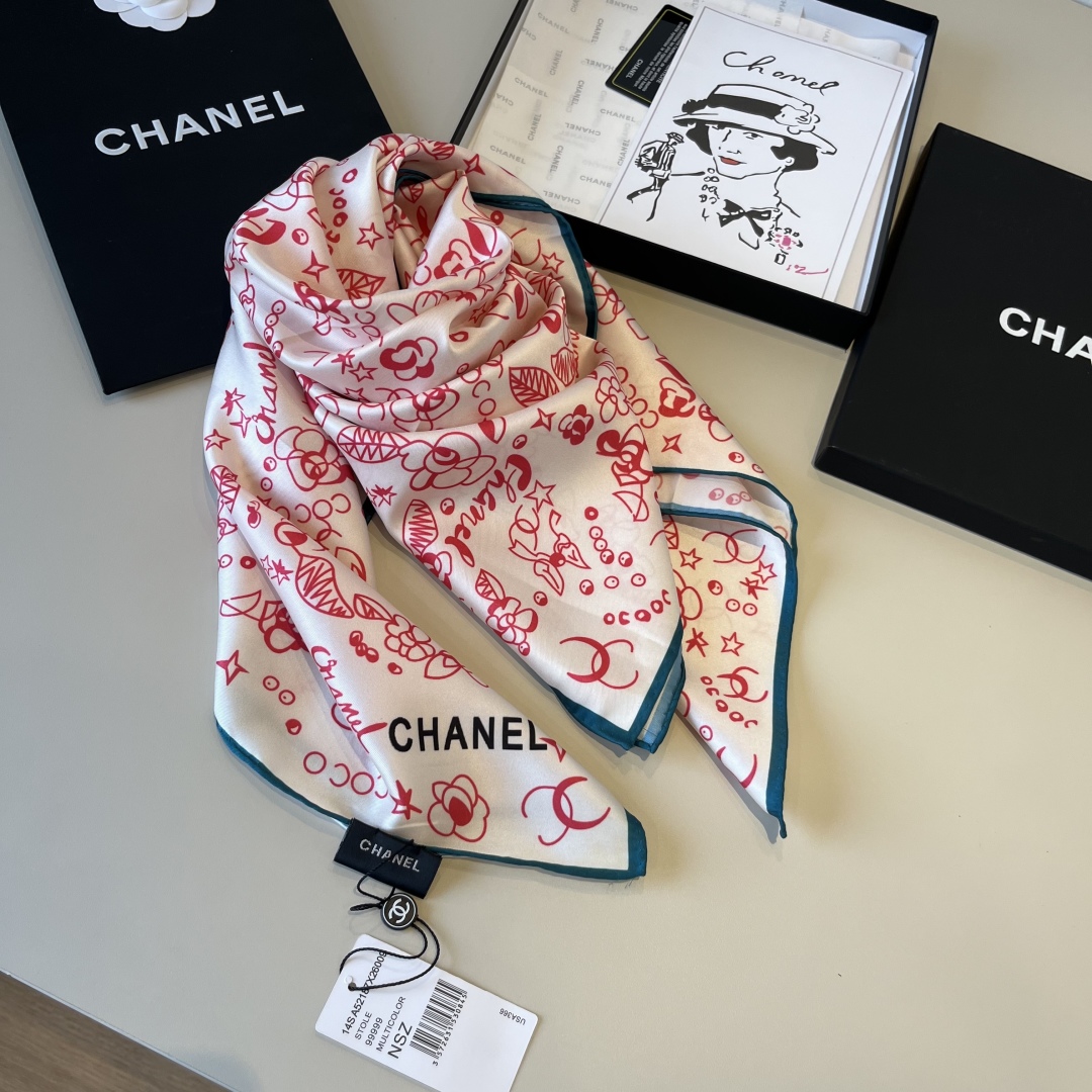 Chanel 90cm Silk Square Scarf