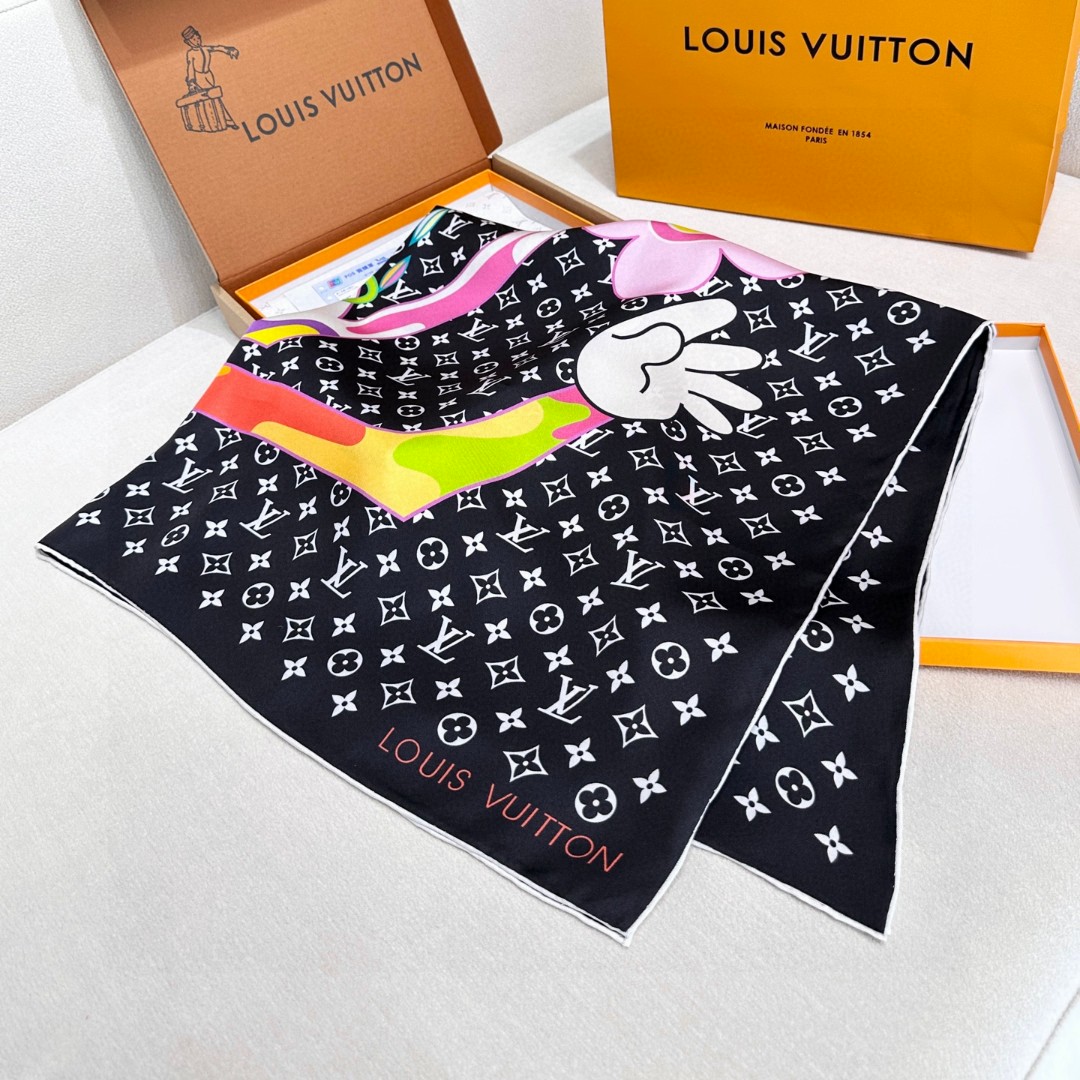 LV x TM SUPERFLAT 90 Square Scarf