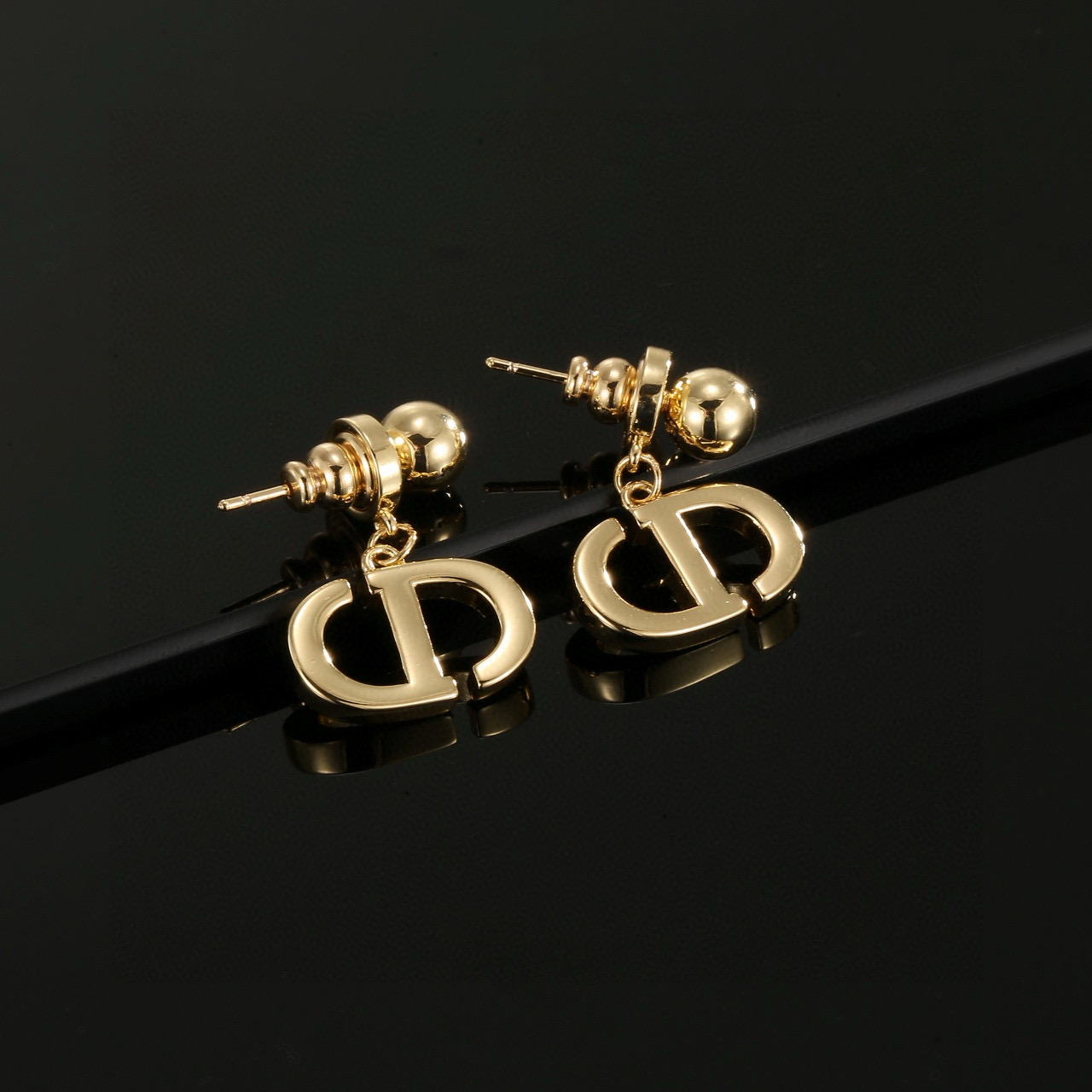 Dior letter earrings