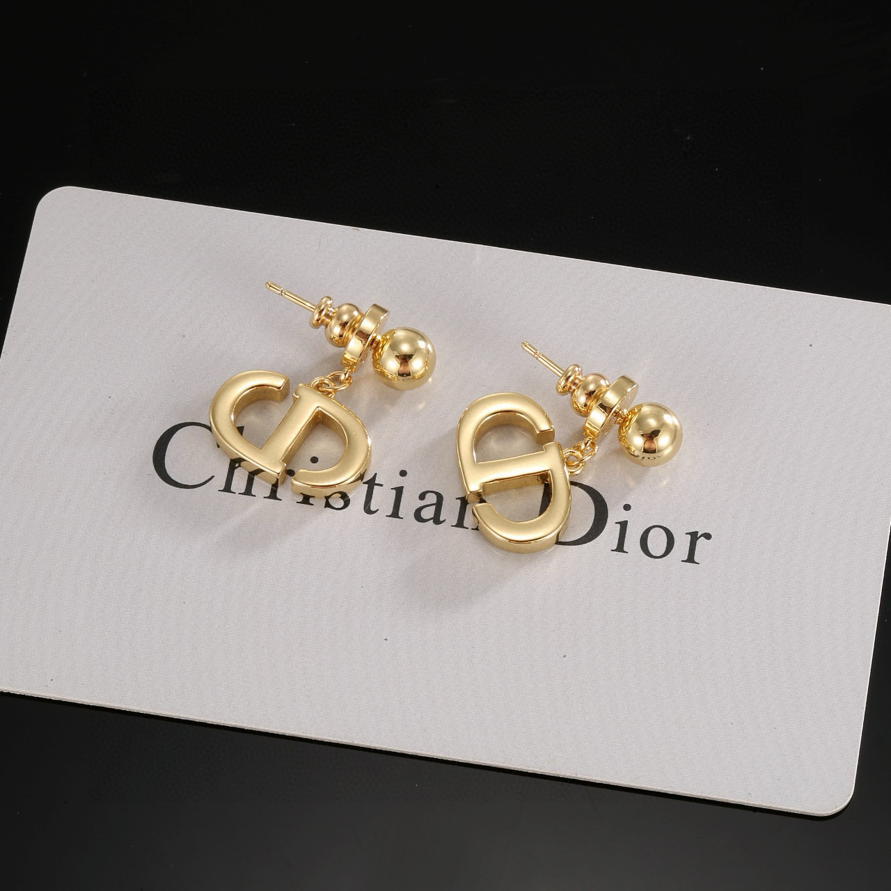 Dior letter earrings