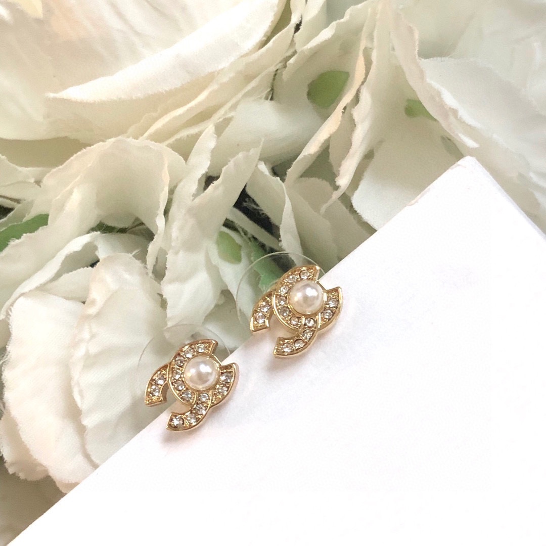 Chanel Pearl Stitch Earrings