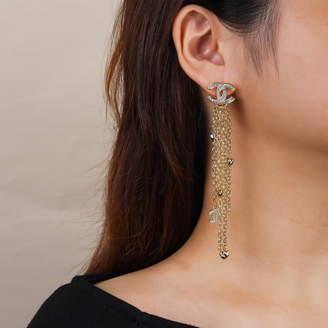 Chanel drop earrings