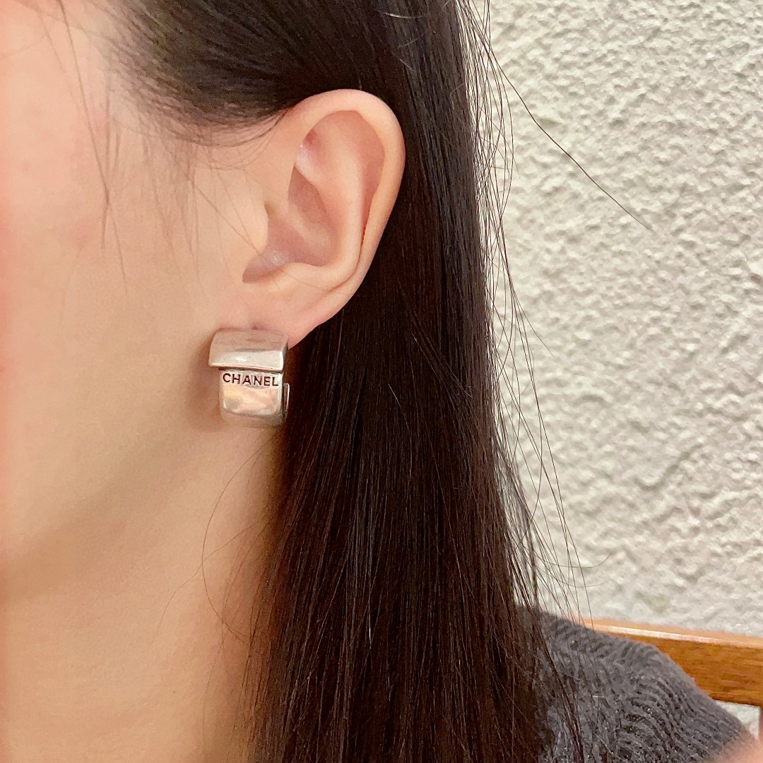 Chanel classic letter earrings