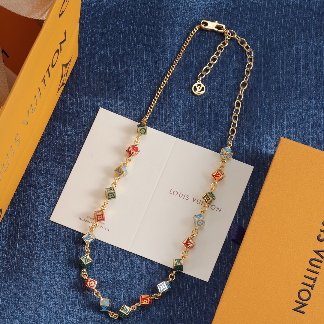 LV colorful necklace