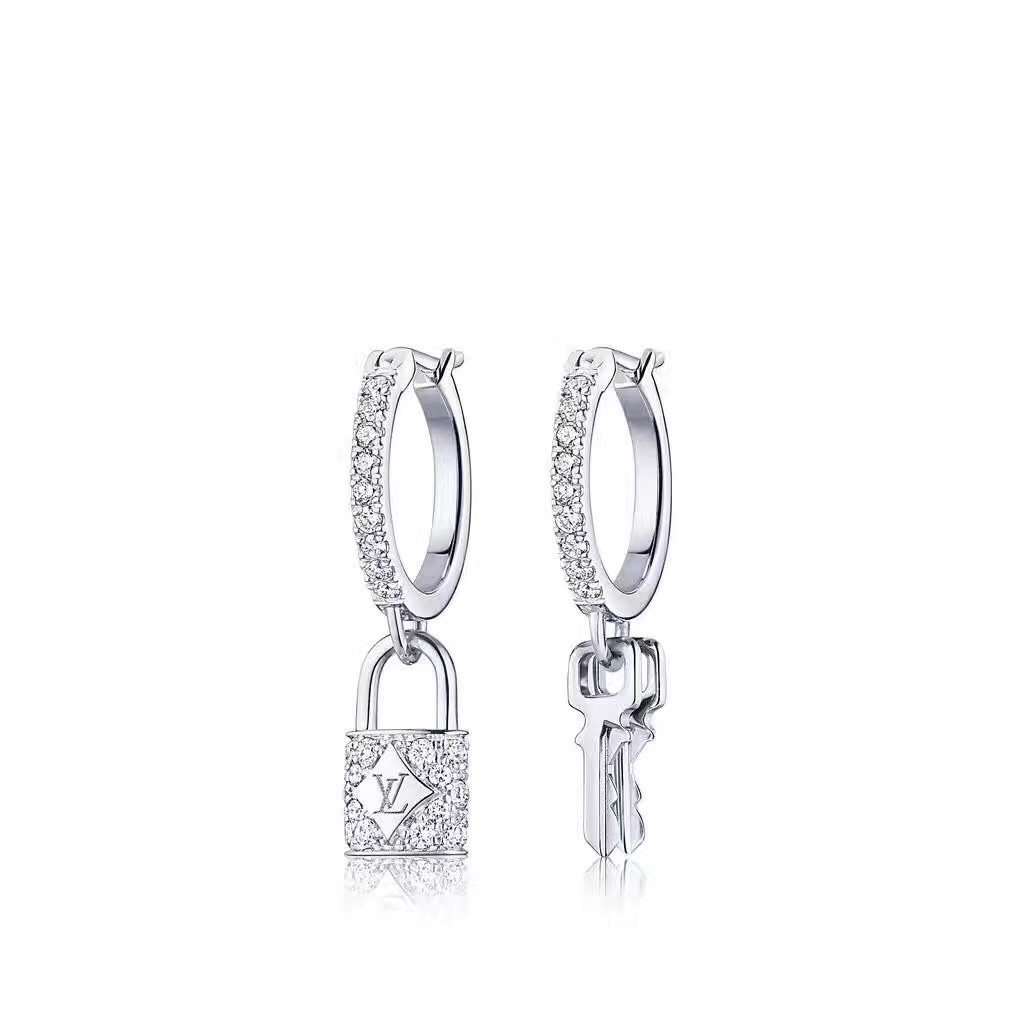 LV Lock Key Earrings