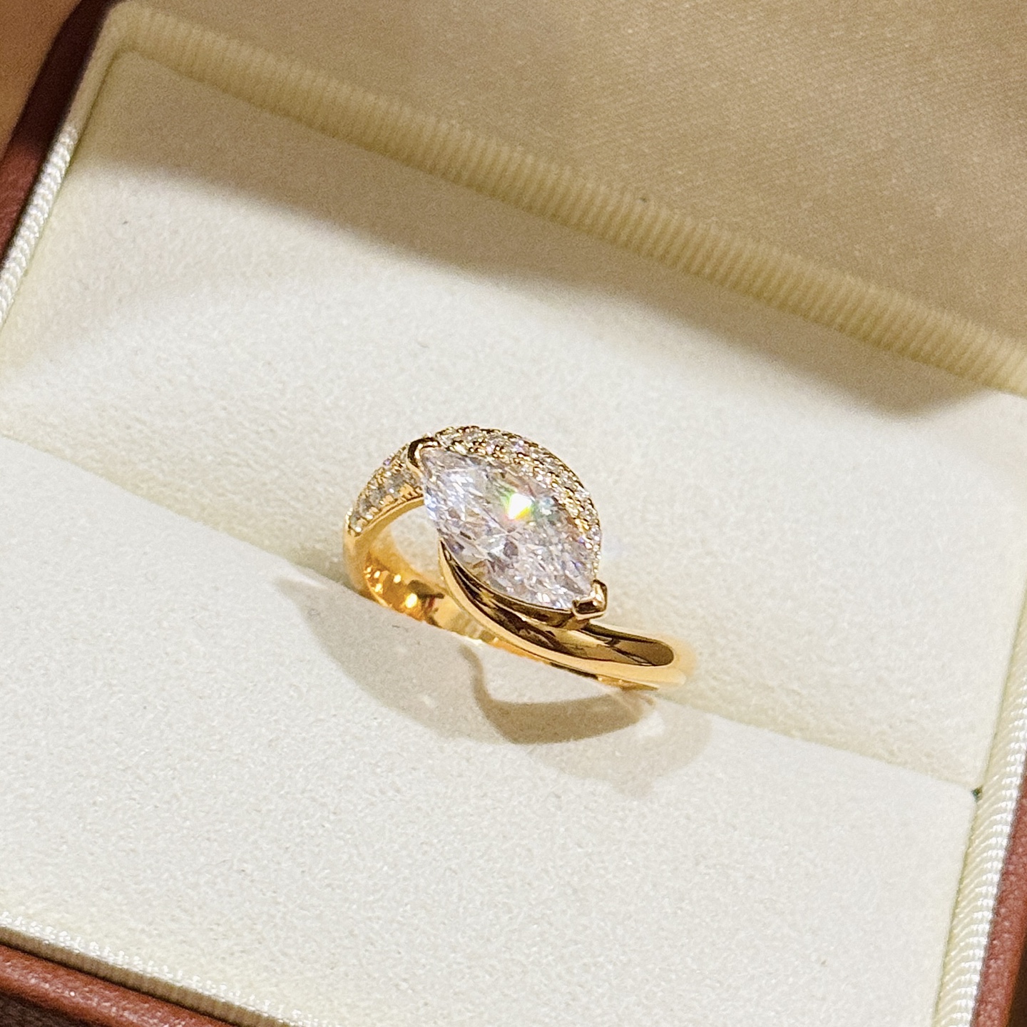 Wrapped Half Diamond Ring