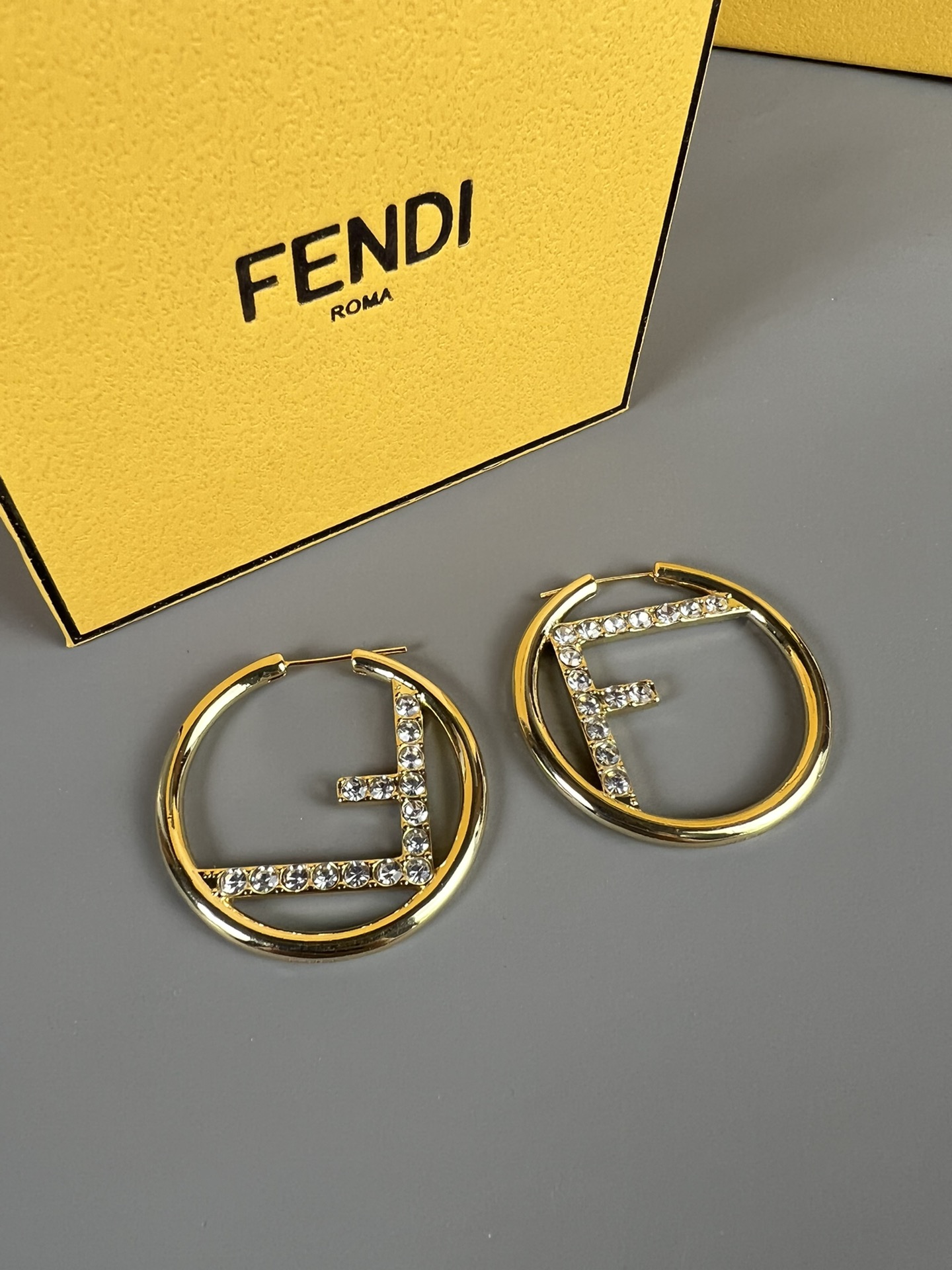 Fendi Letter Hoop Earrings