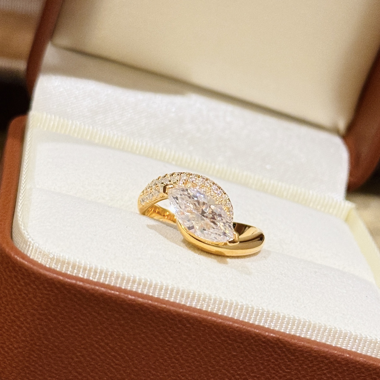 Wrapped Half Diamond Ring