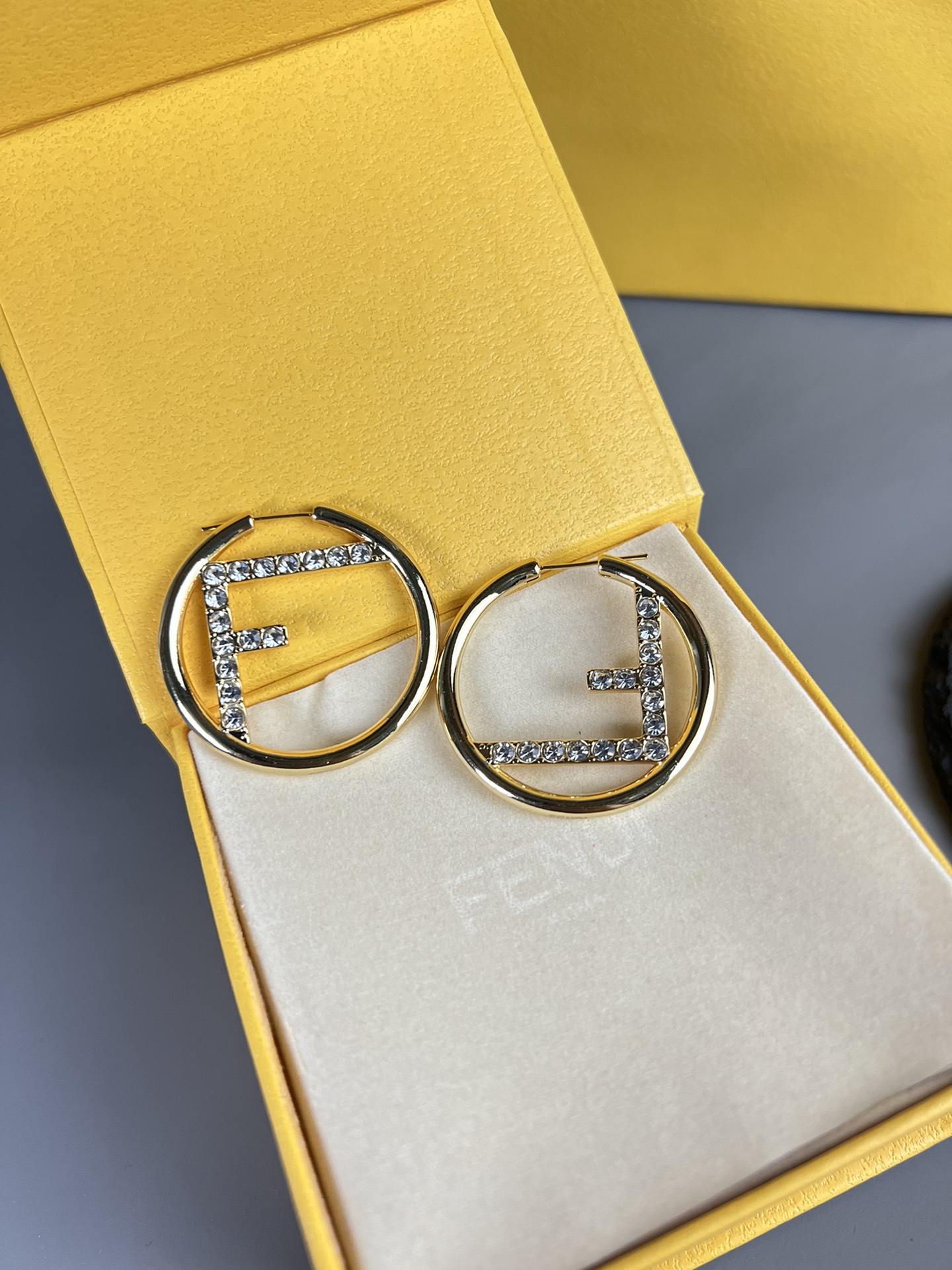 Fendi Letter Hoop Earrings