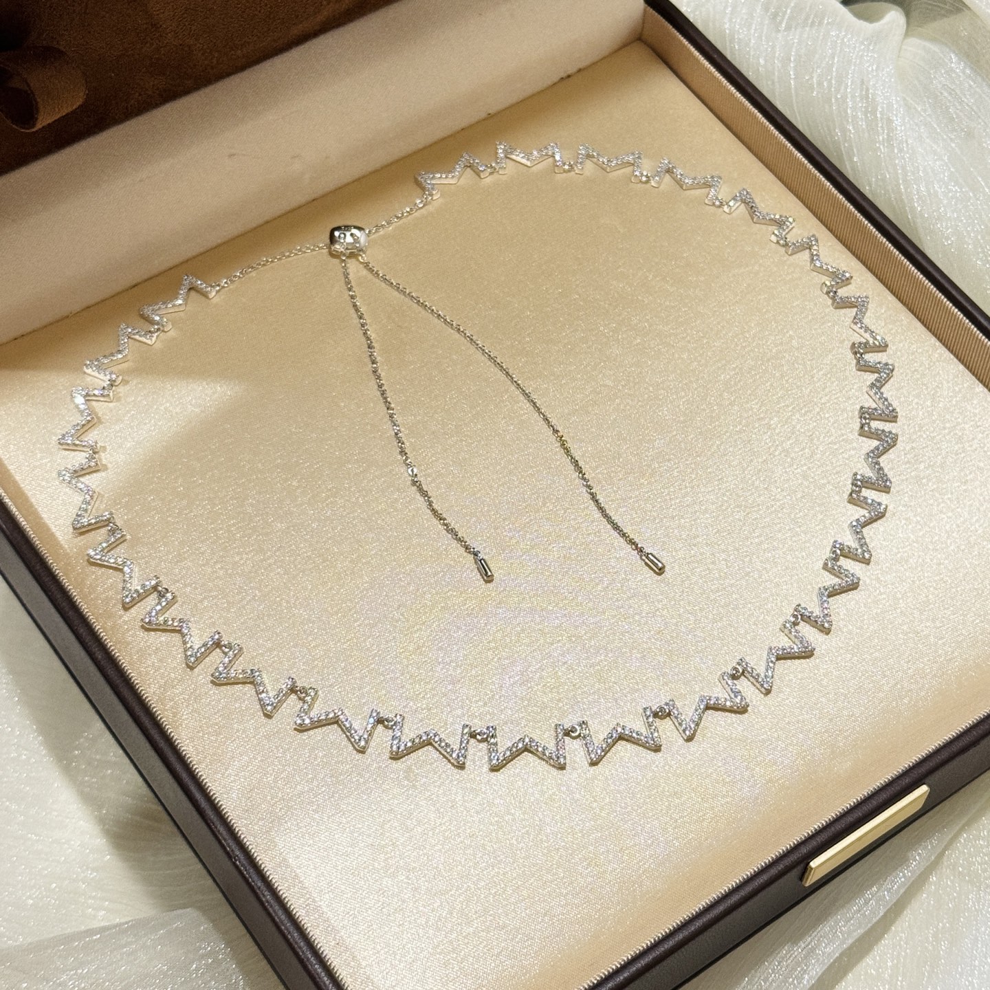 New Letter M Diamond Necklace