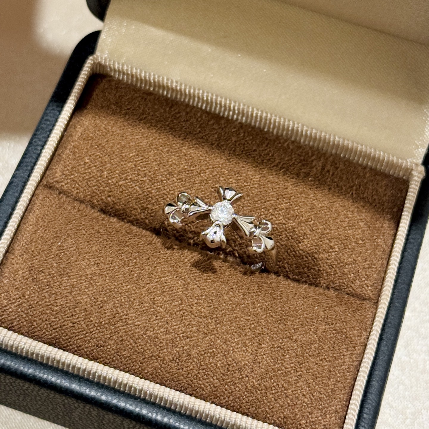 Chrome Hearts Iris Cross Diamond Ring