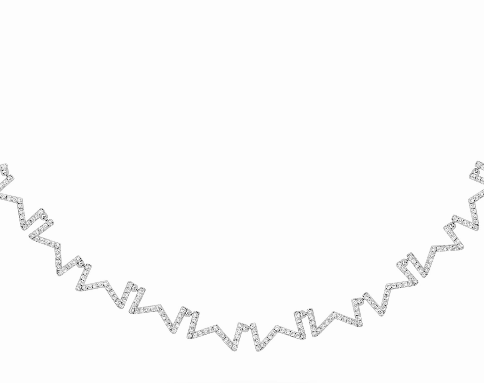 New Letter M Diamond Necklace