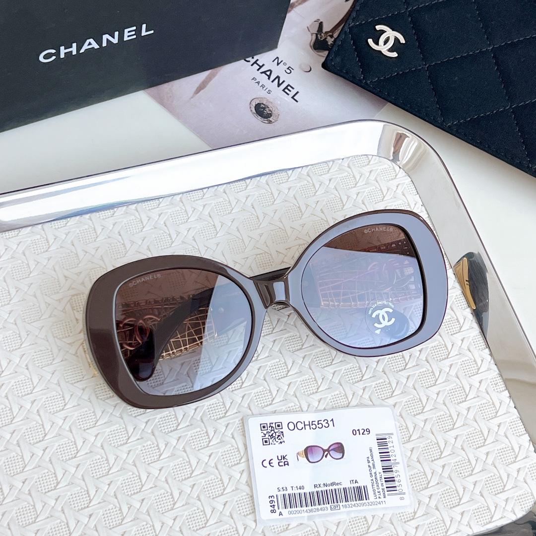 Chanel high-end version hidden anklet sunglasses