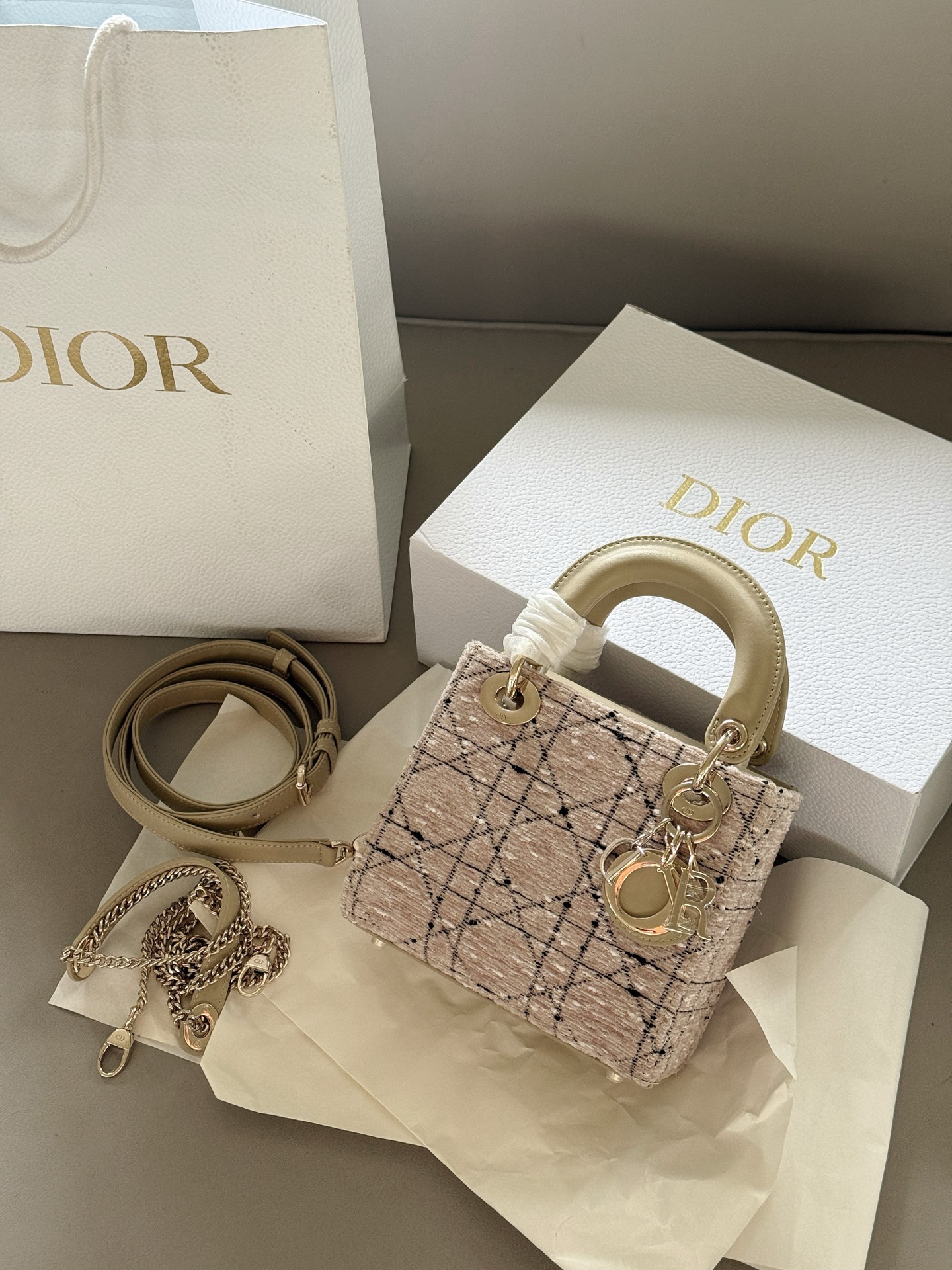 Dior wool Princess Diana bag