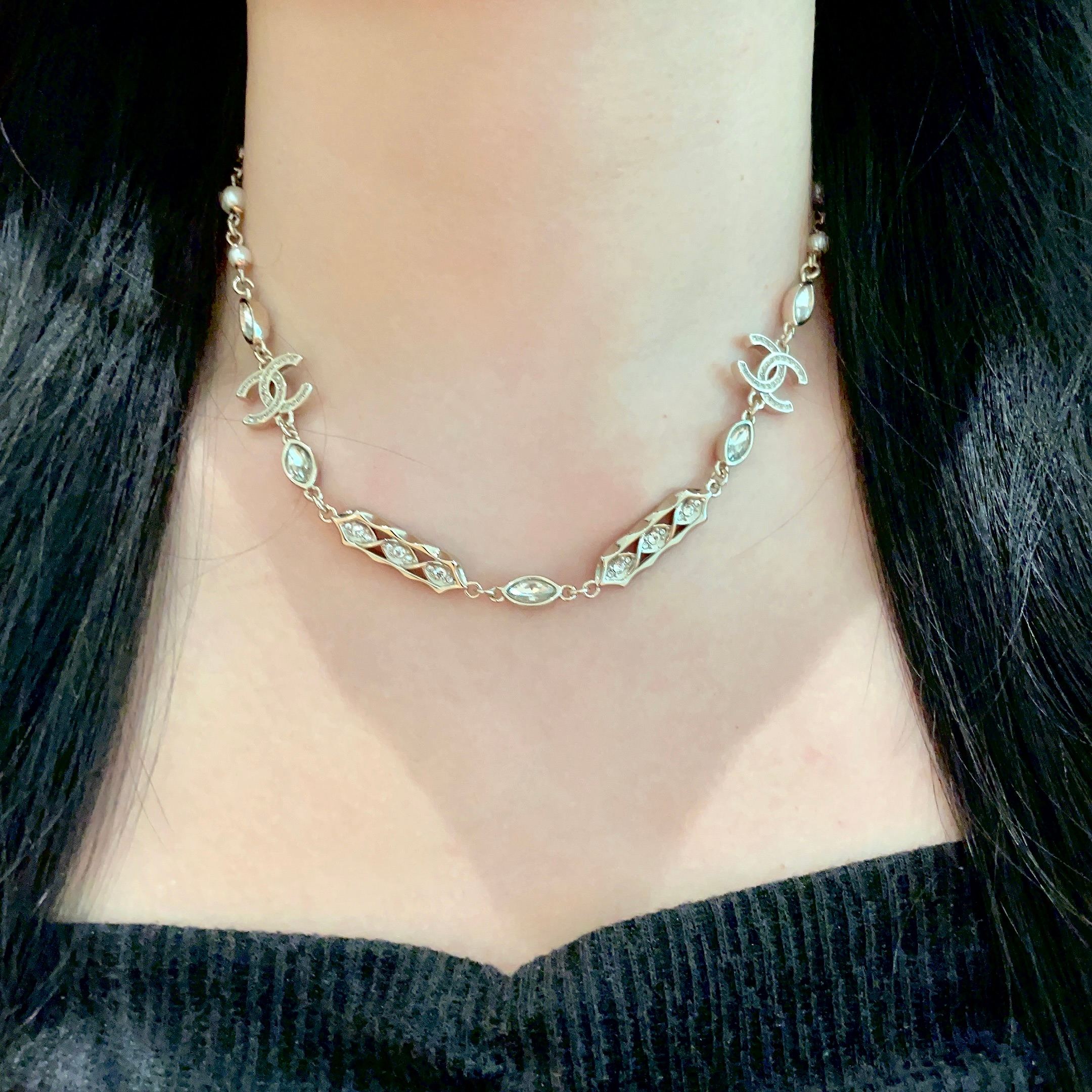 Chanel letter necklace