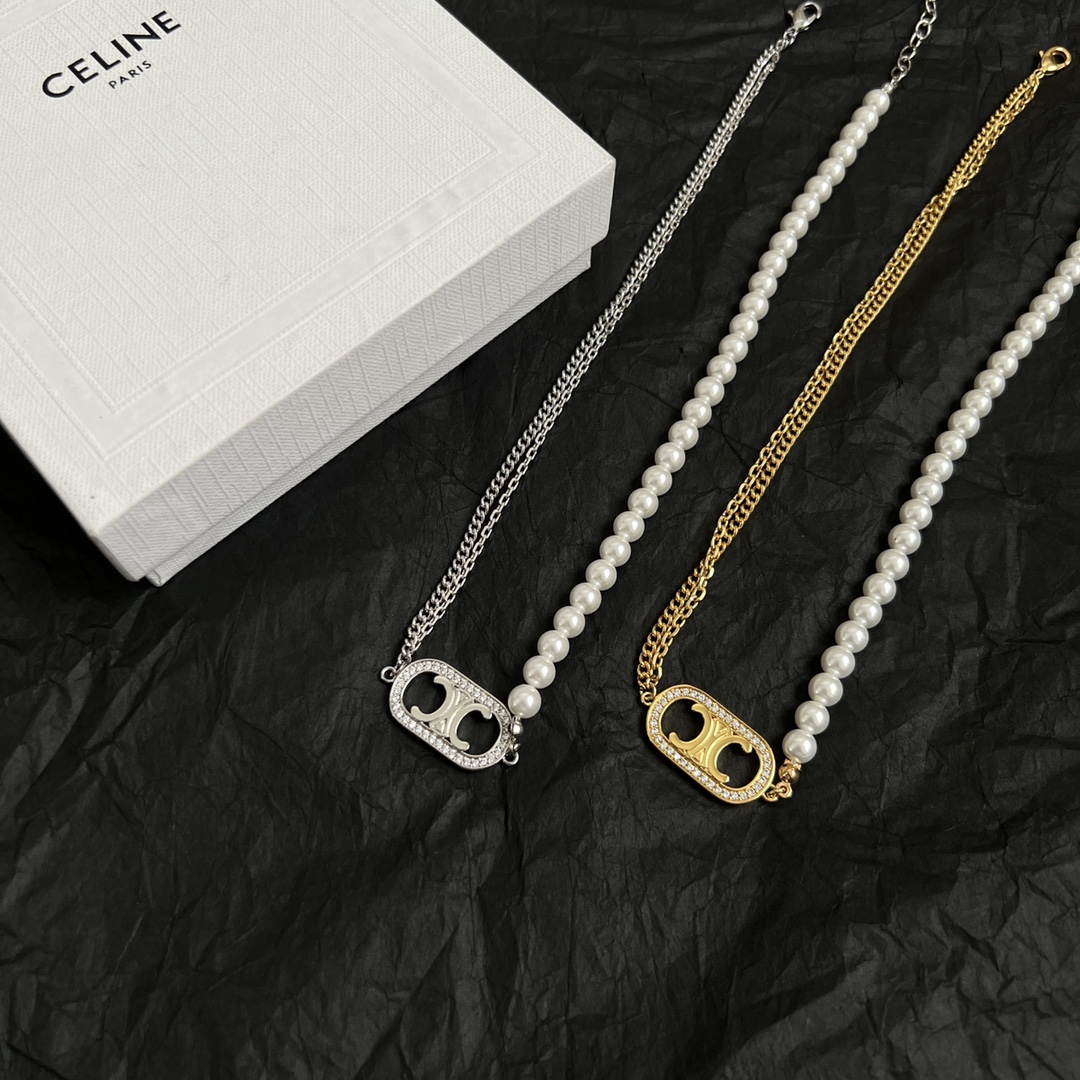 Celine patchwork necklace