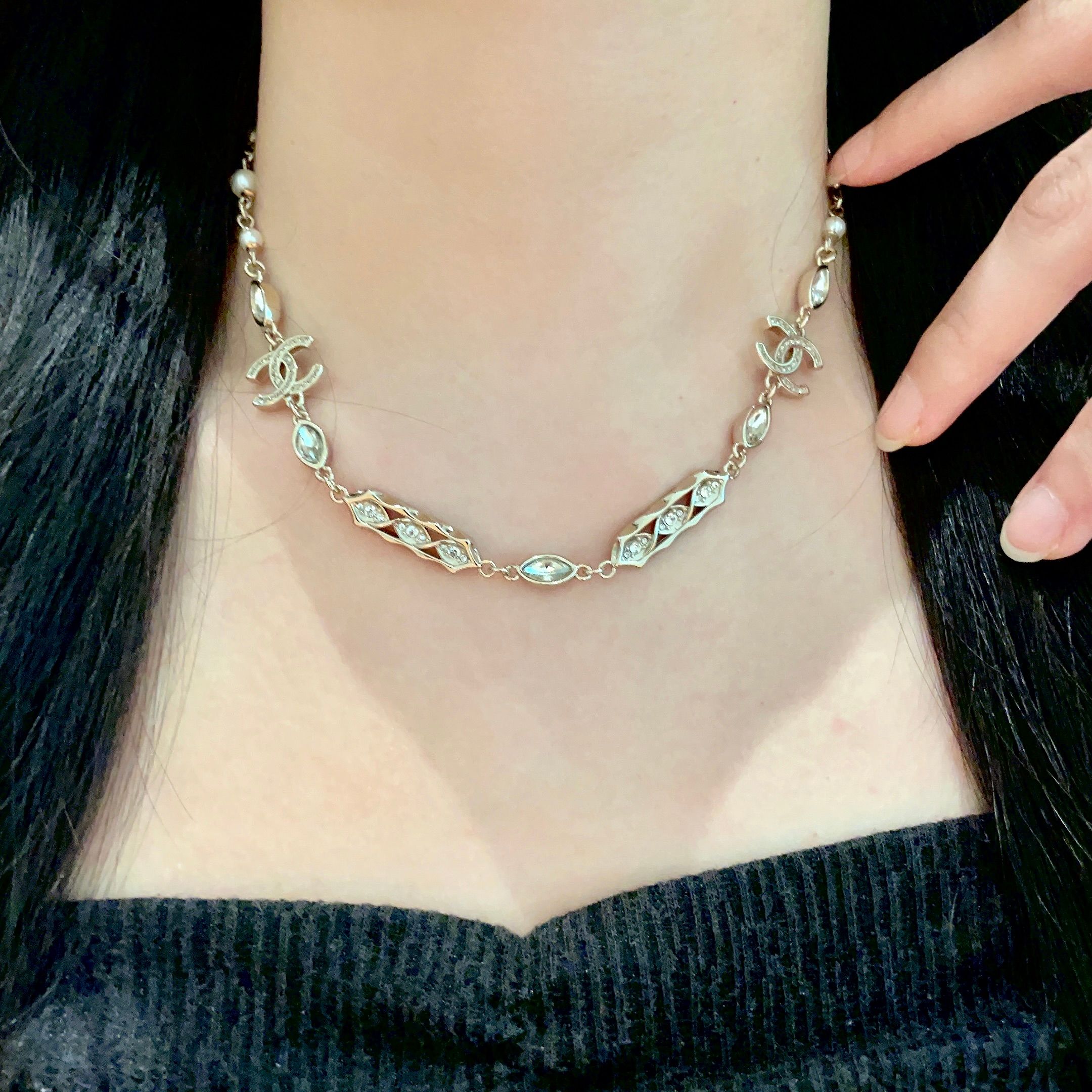 Chanel letter necklace