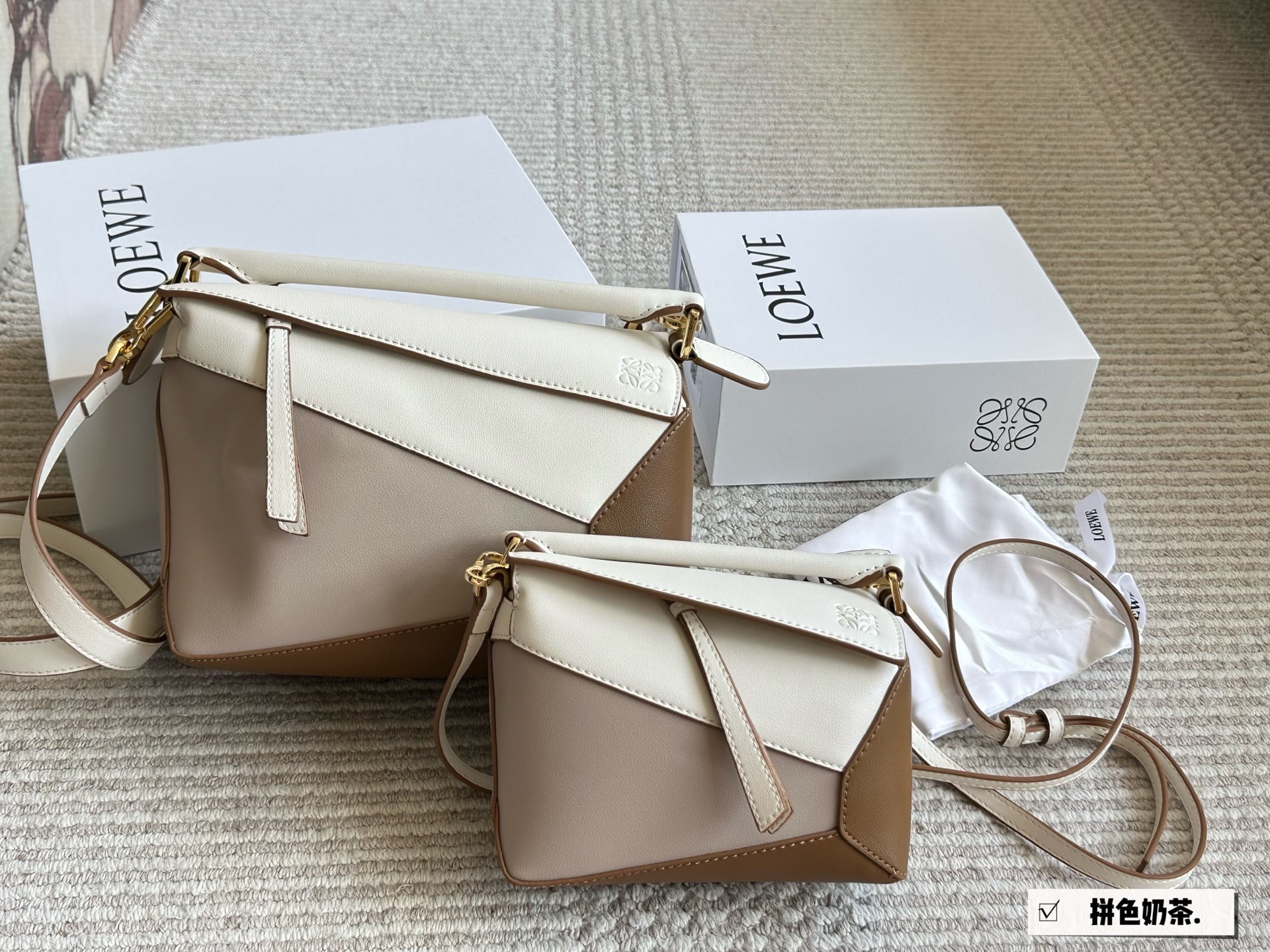 Loewe color-blocked geometric bag