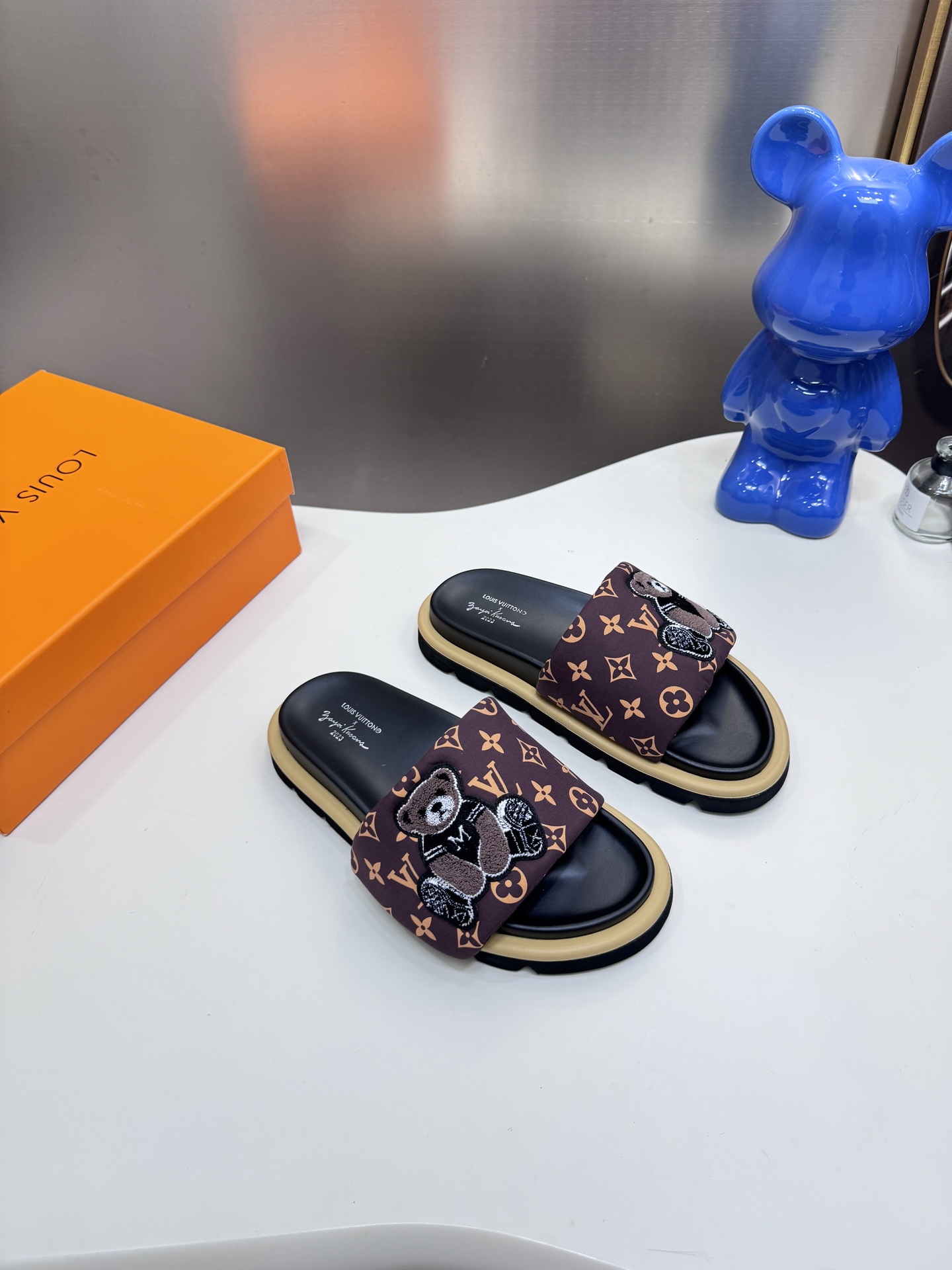 LV Velcro Slippers