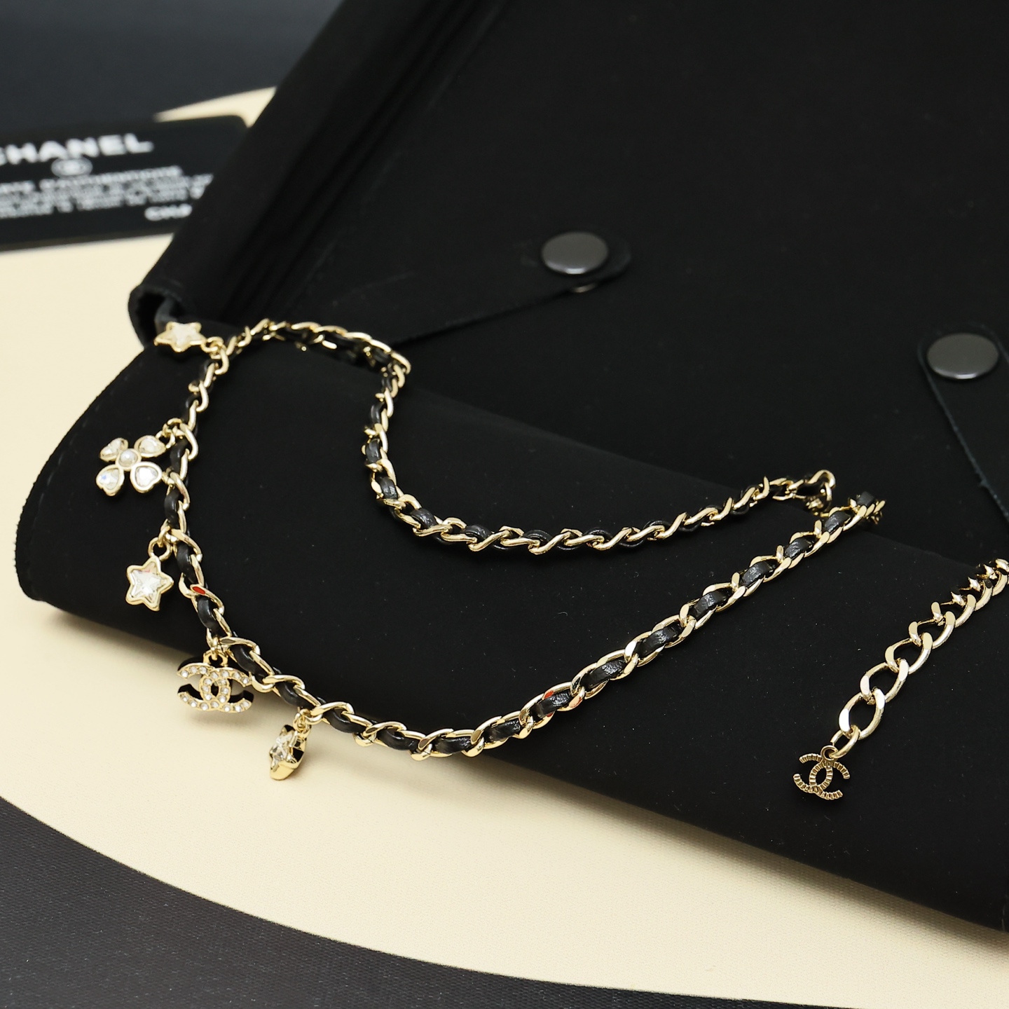 Chanel multi-element leather necklace