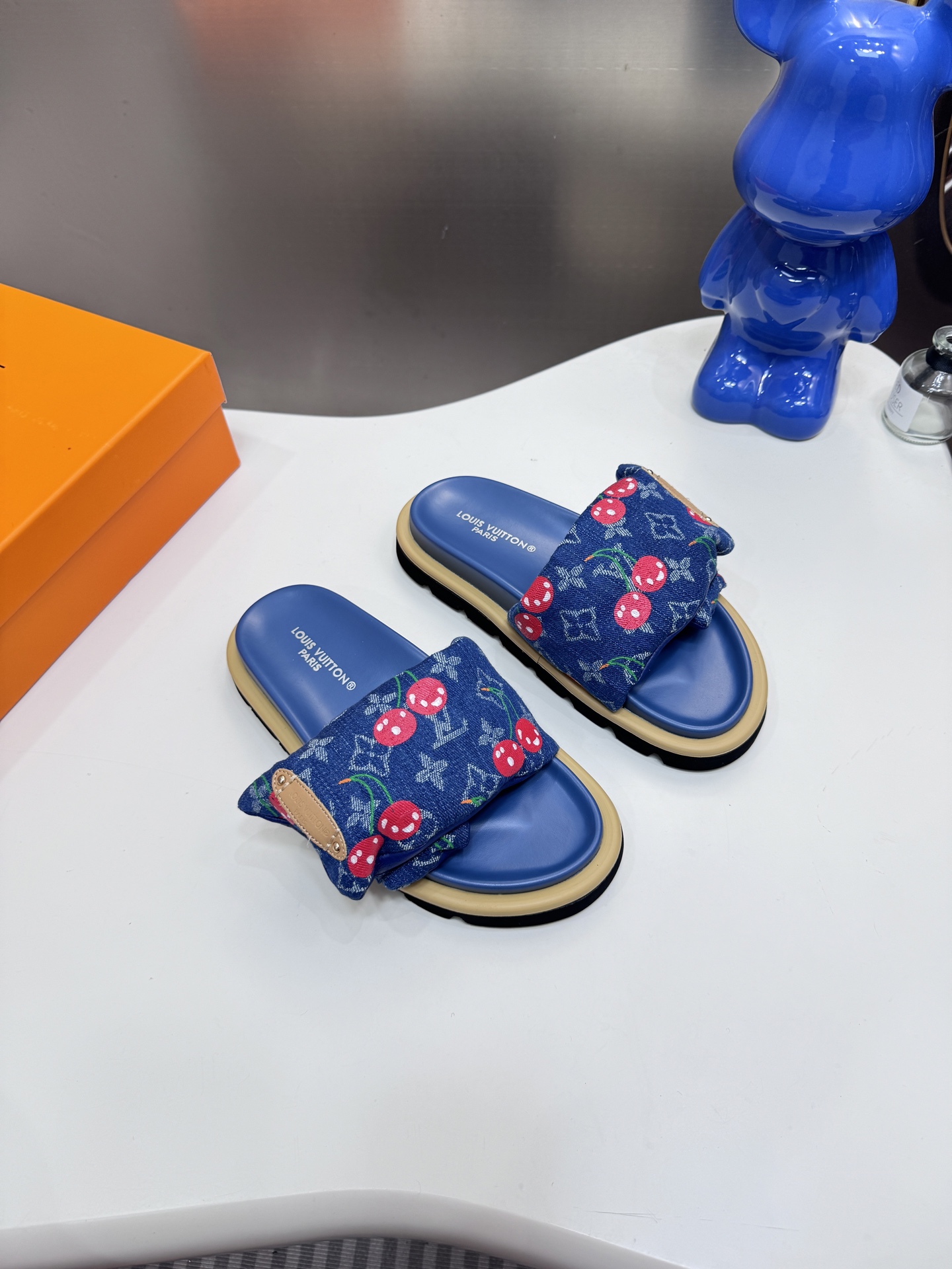 LV Printed Velcro Slippers