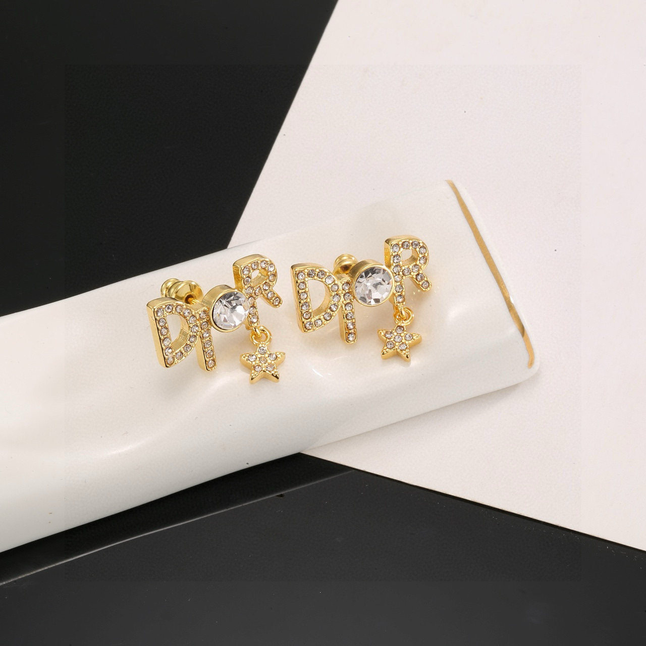 Dior Letter Stud Earrings