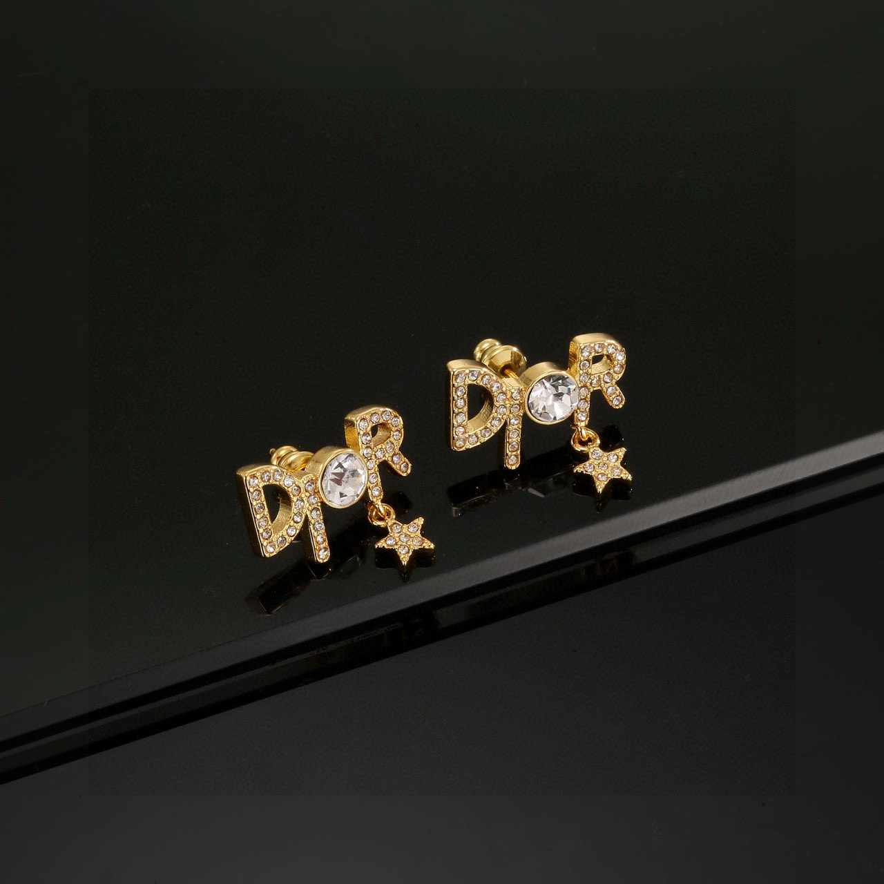 Dior Letter Stud Earrings