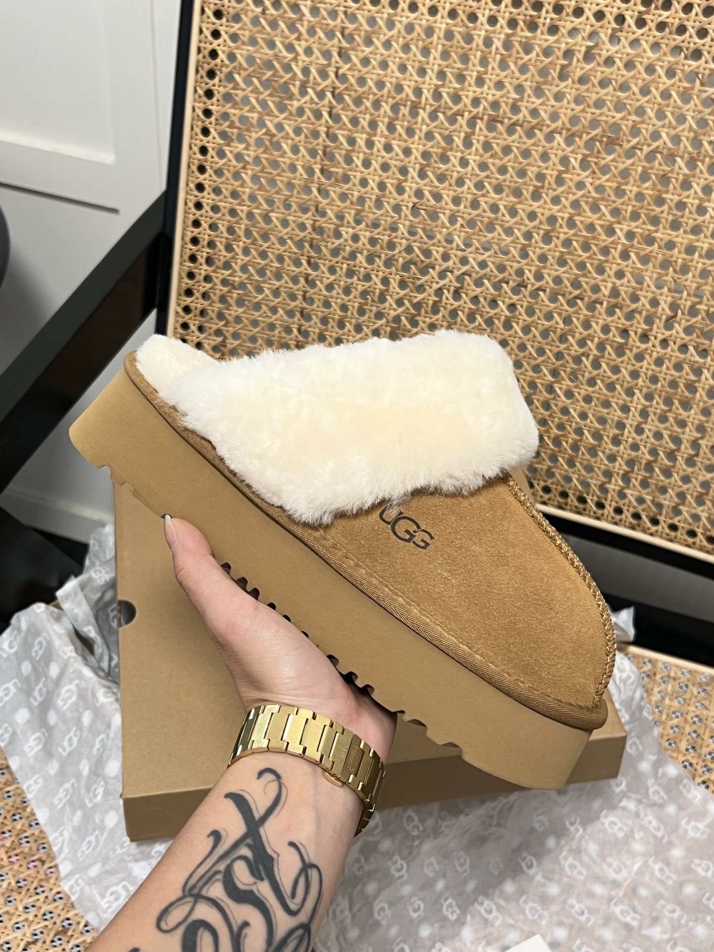 UGG Star Slip-On Thick-Sole Winter Fur Boots