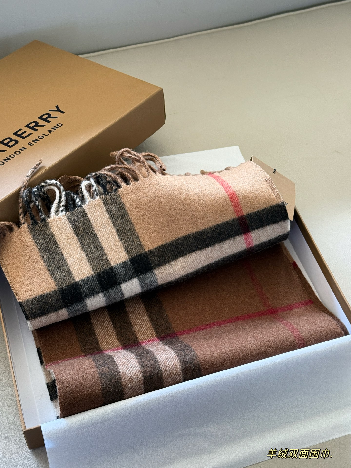 Burberry Double-Faced Cashmere Scarf