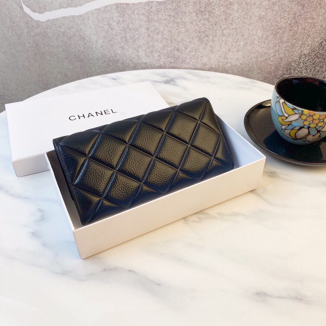 Chanel's popular cowhide bi-fold wallet