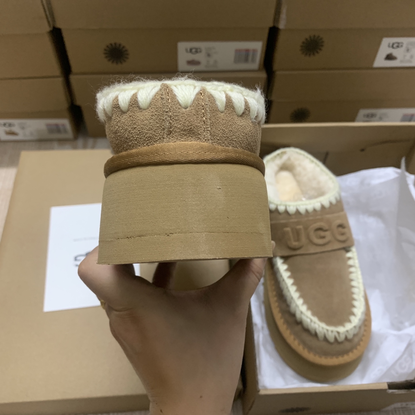 New UGG snow boots with slip-ons