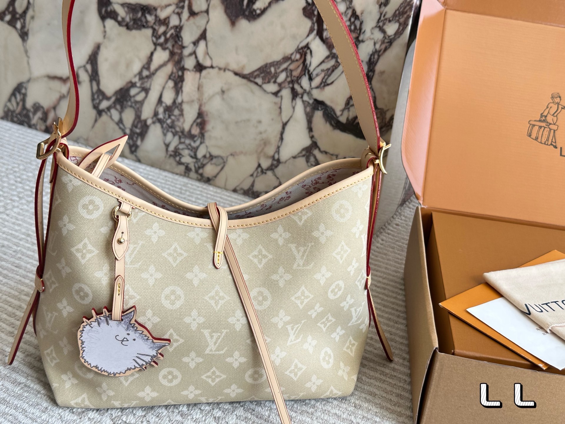 LV Denim Carryall Medium Bag