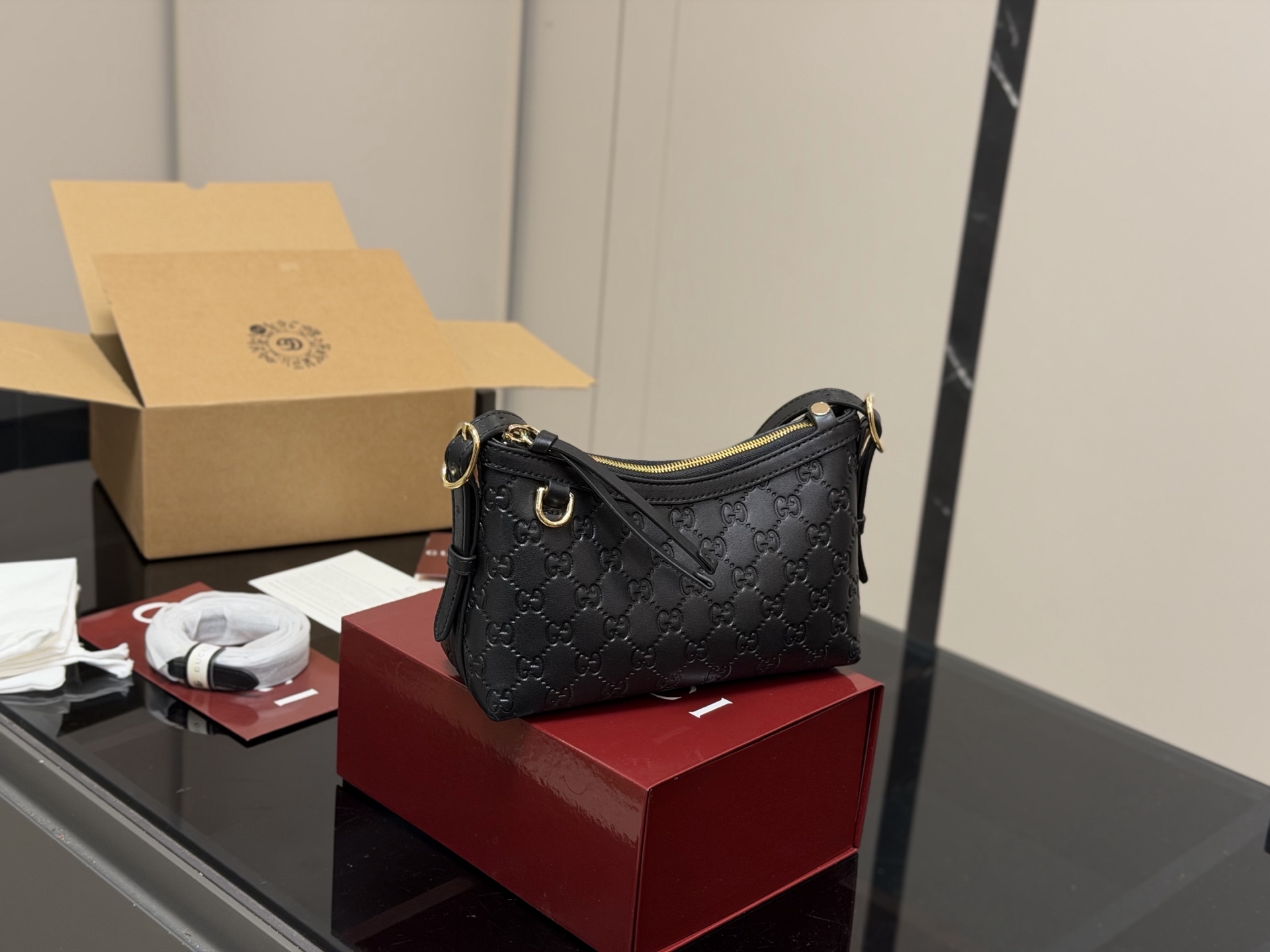 Gucci monogram underarm bag