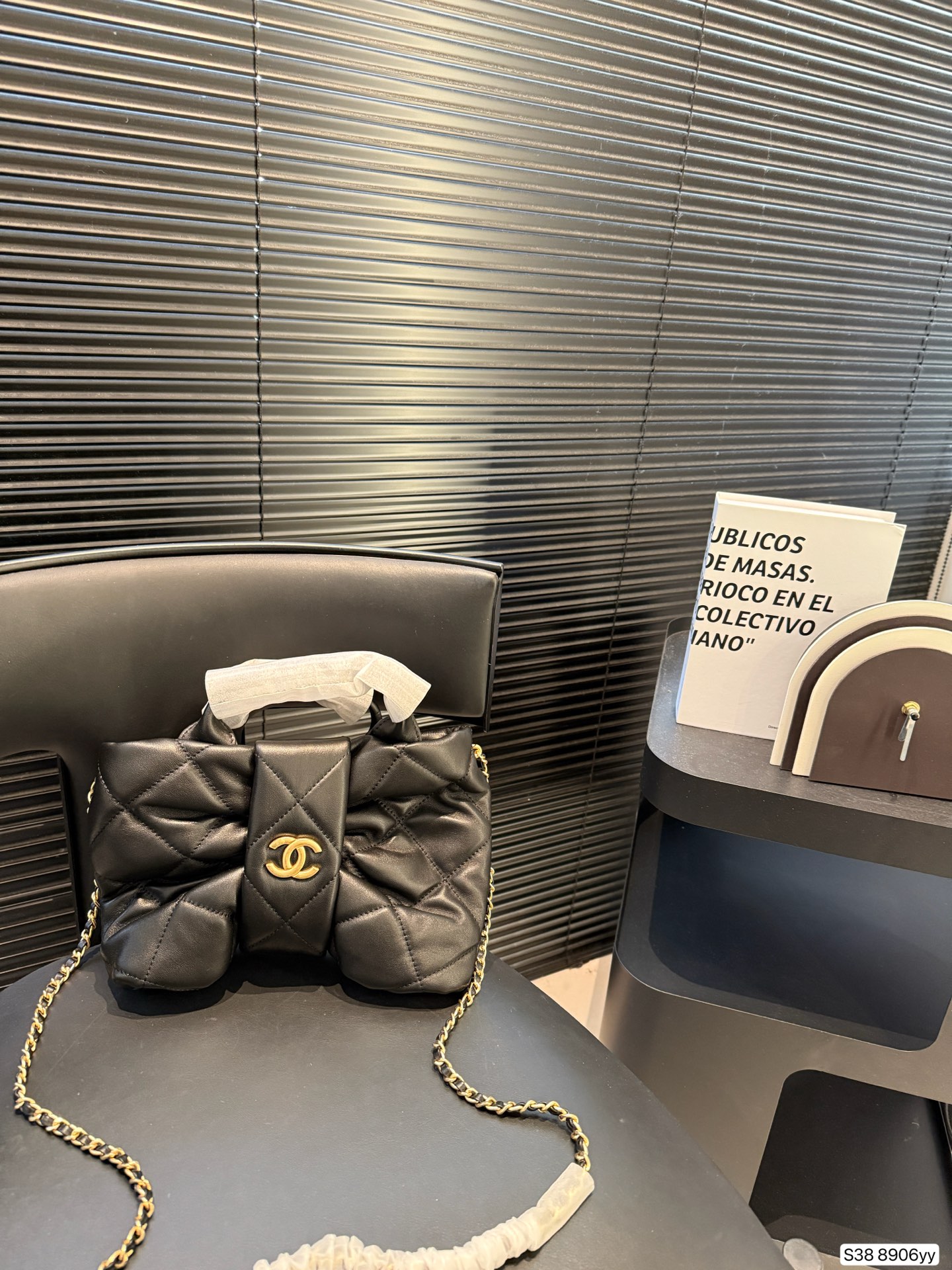 Chanel bow evening bag