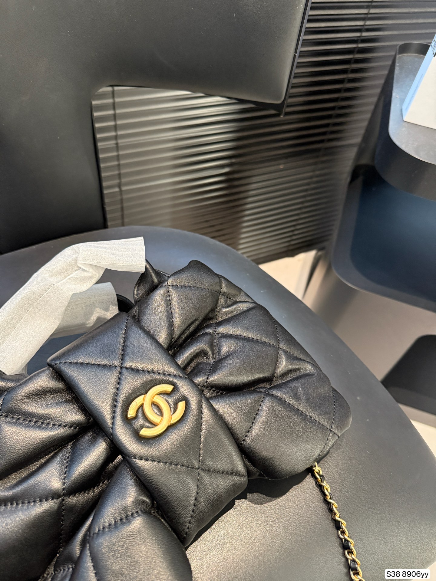 Chanel bow evening bag
