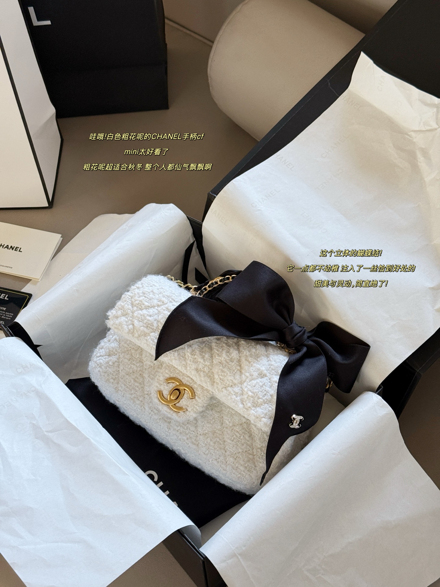 Chanel 25k Bow Handle CF Mini Bag