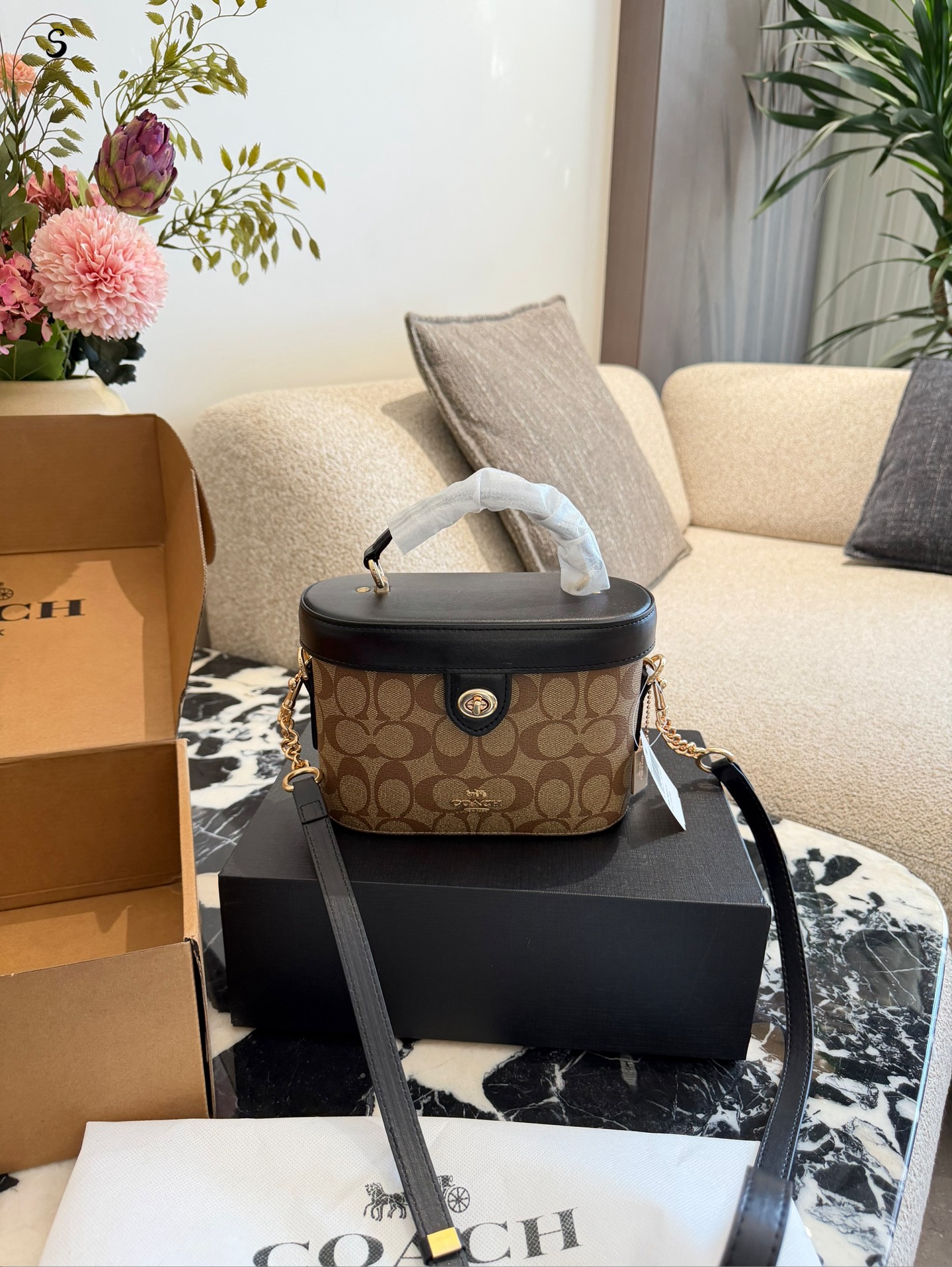 Coach Monogram Box Bag