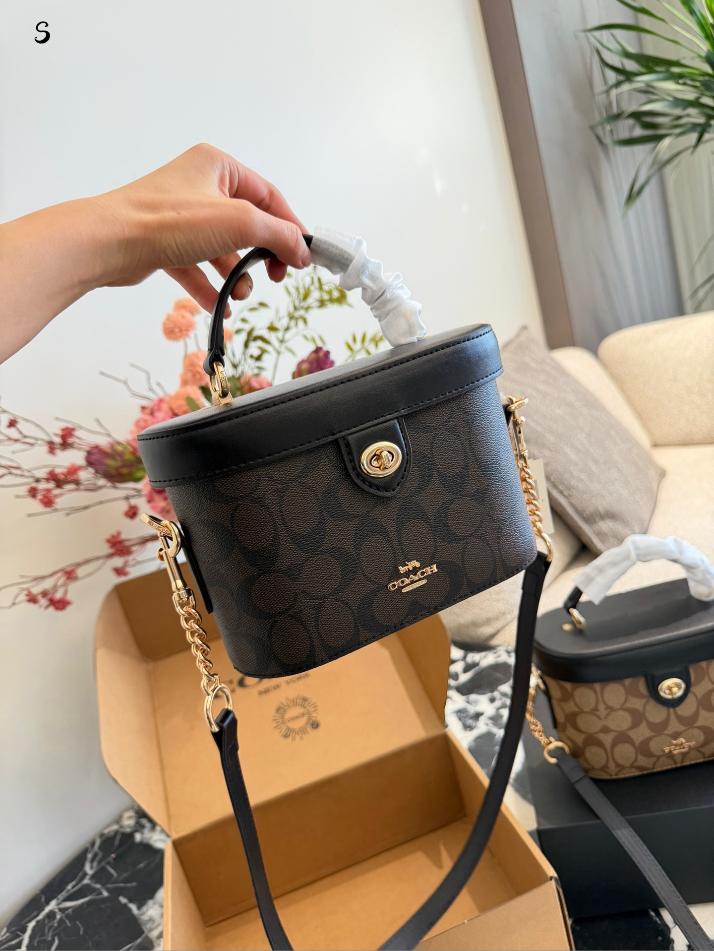 Coach Monogram Box Bag