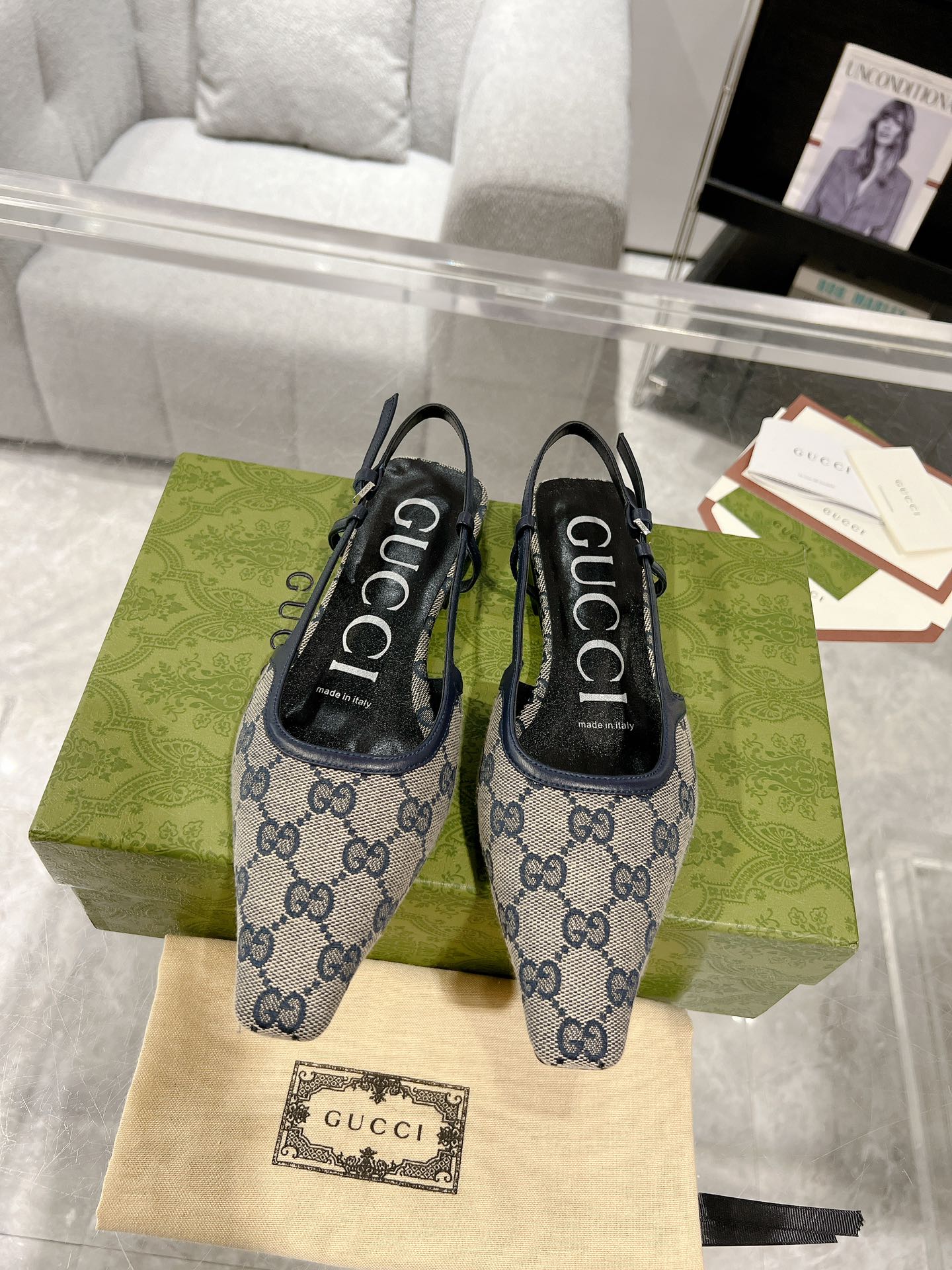 Gucci new rhinestone mesh sandals