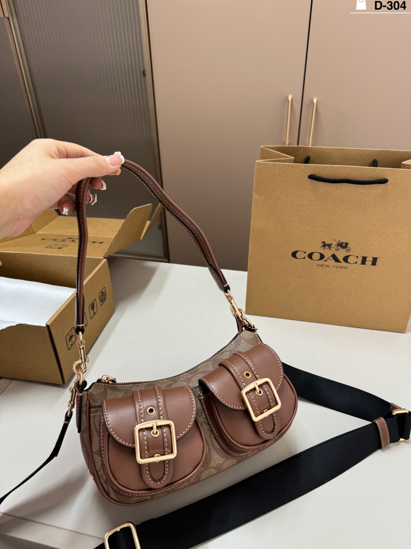 COACH Ashton Baguette Bag