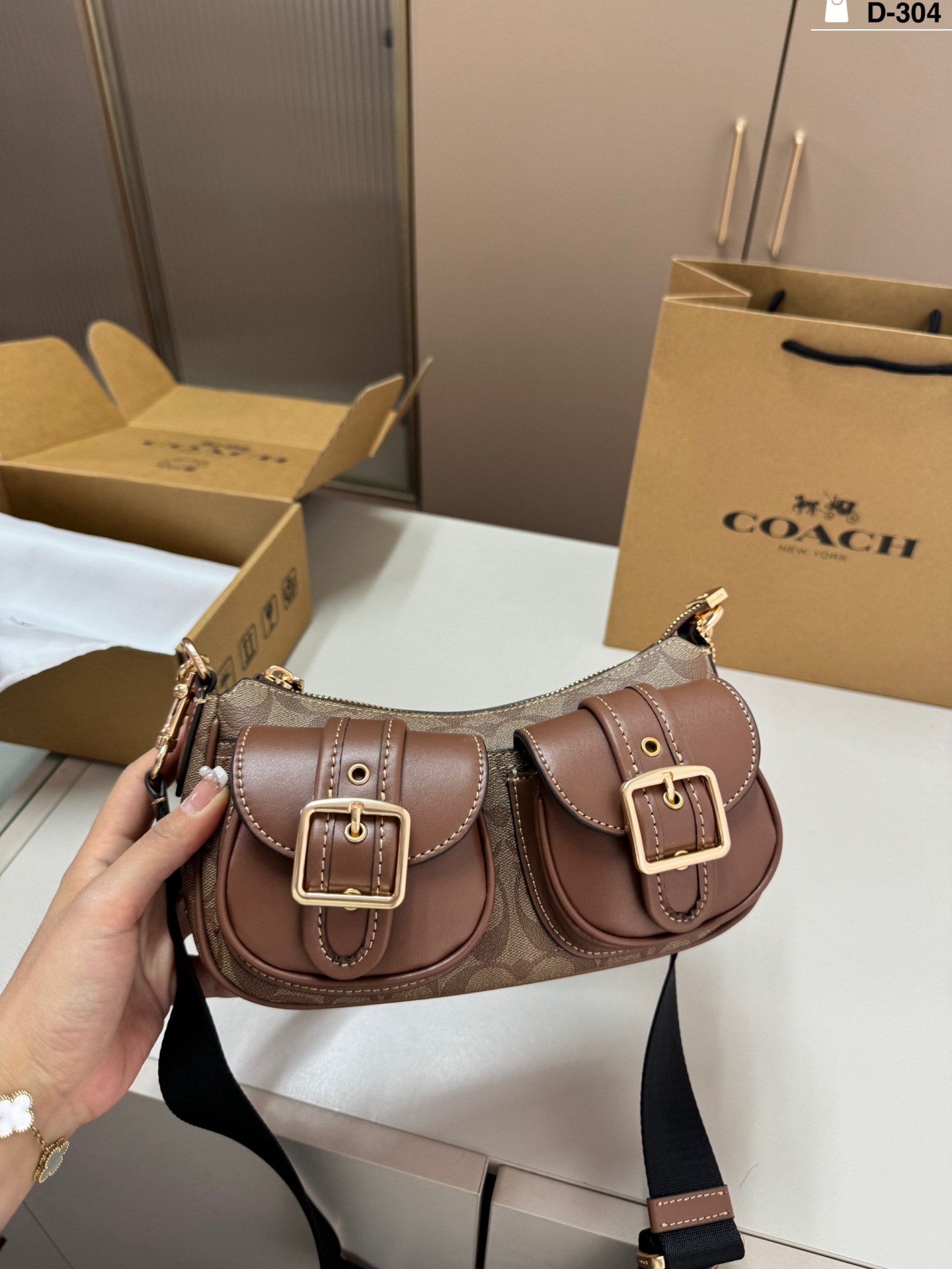 COACH Ashton Baguette Bag